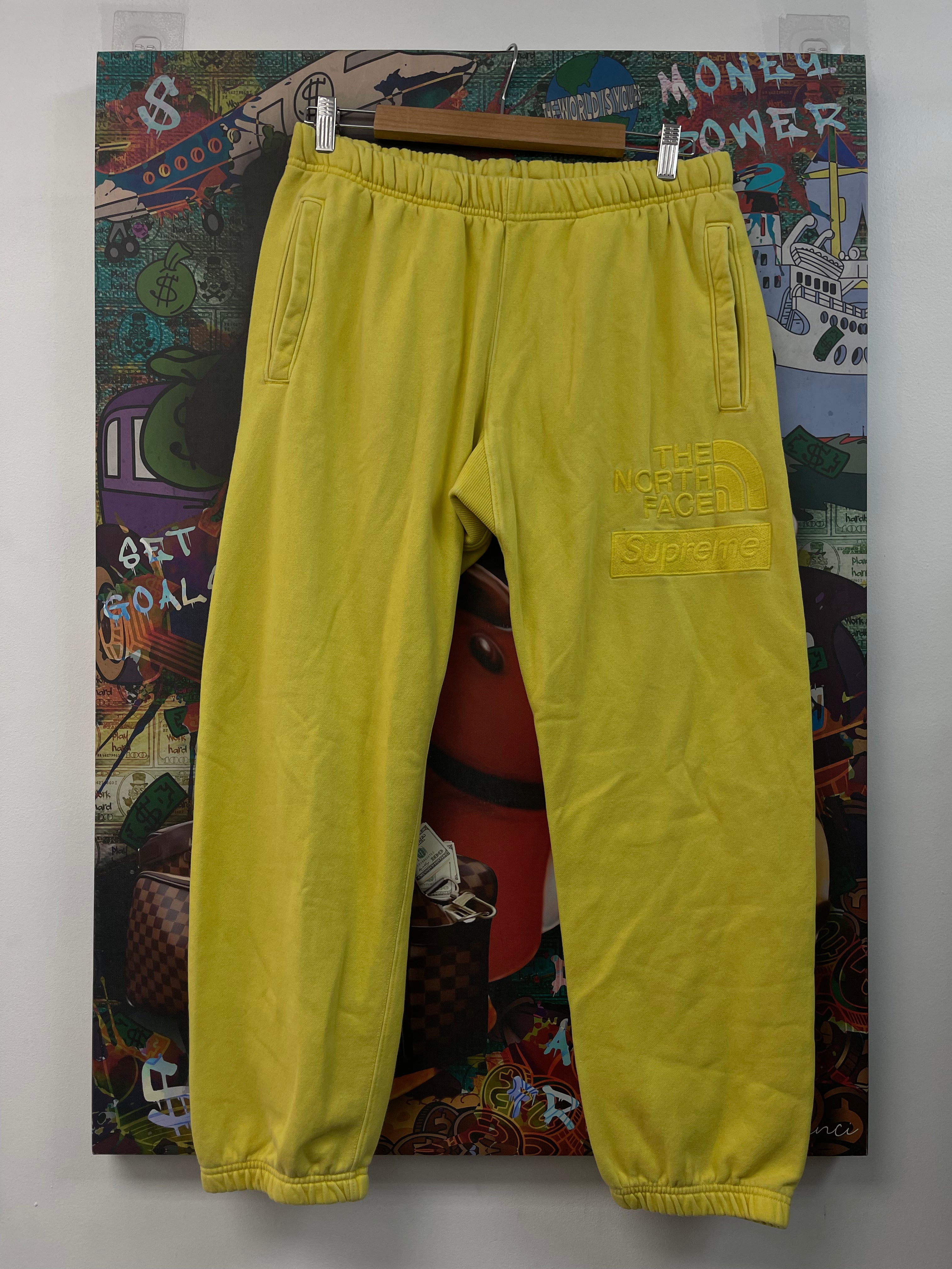 Supreme Yellow The North Face Sweatpants