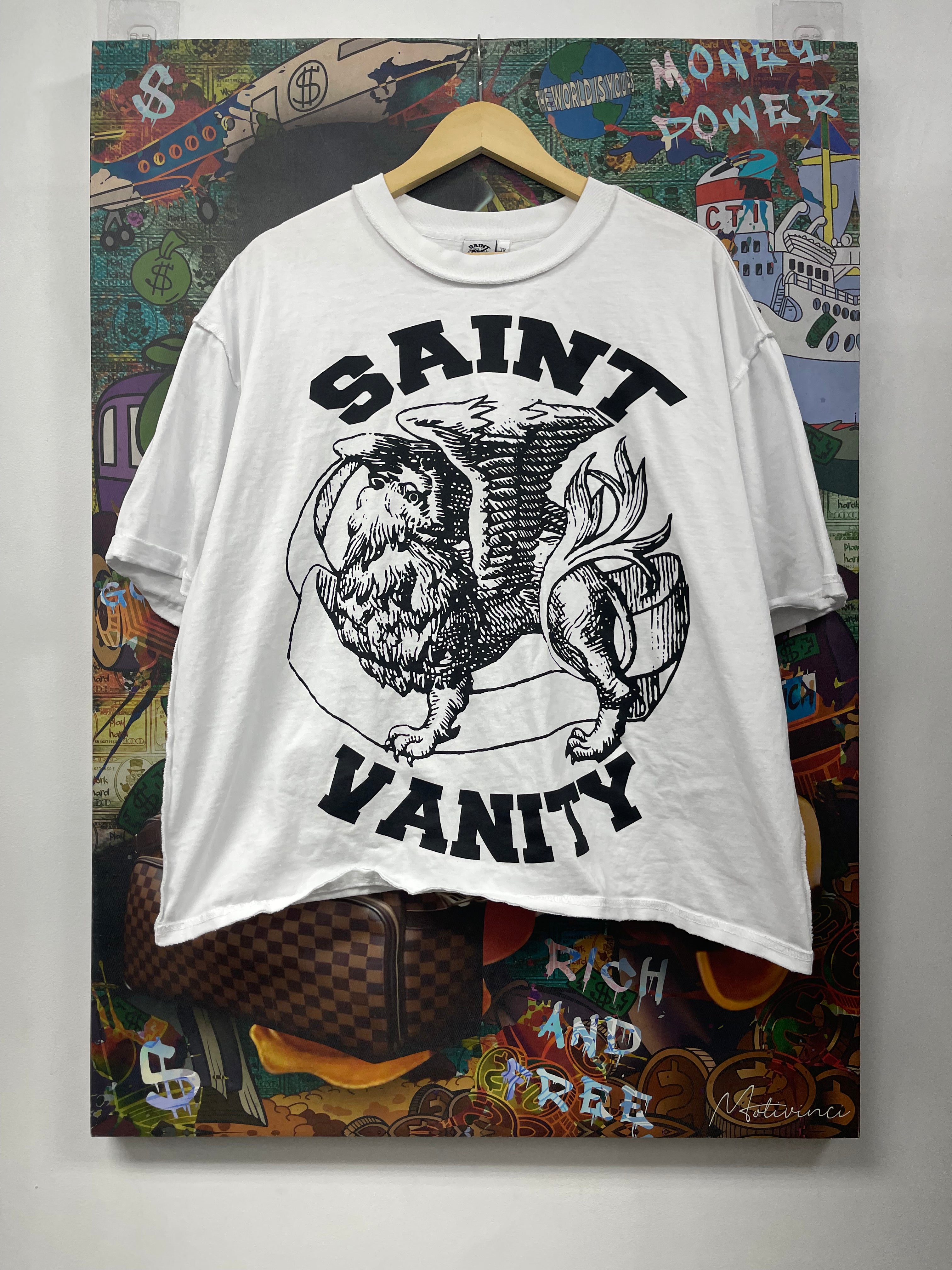 Saint Vanity White Black Griffin Tee