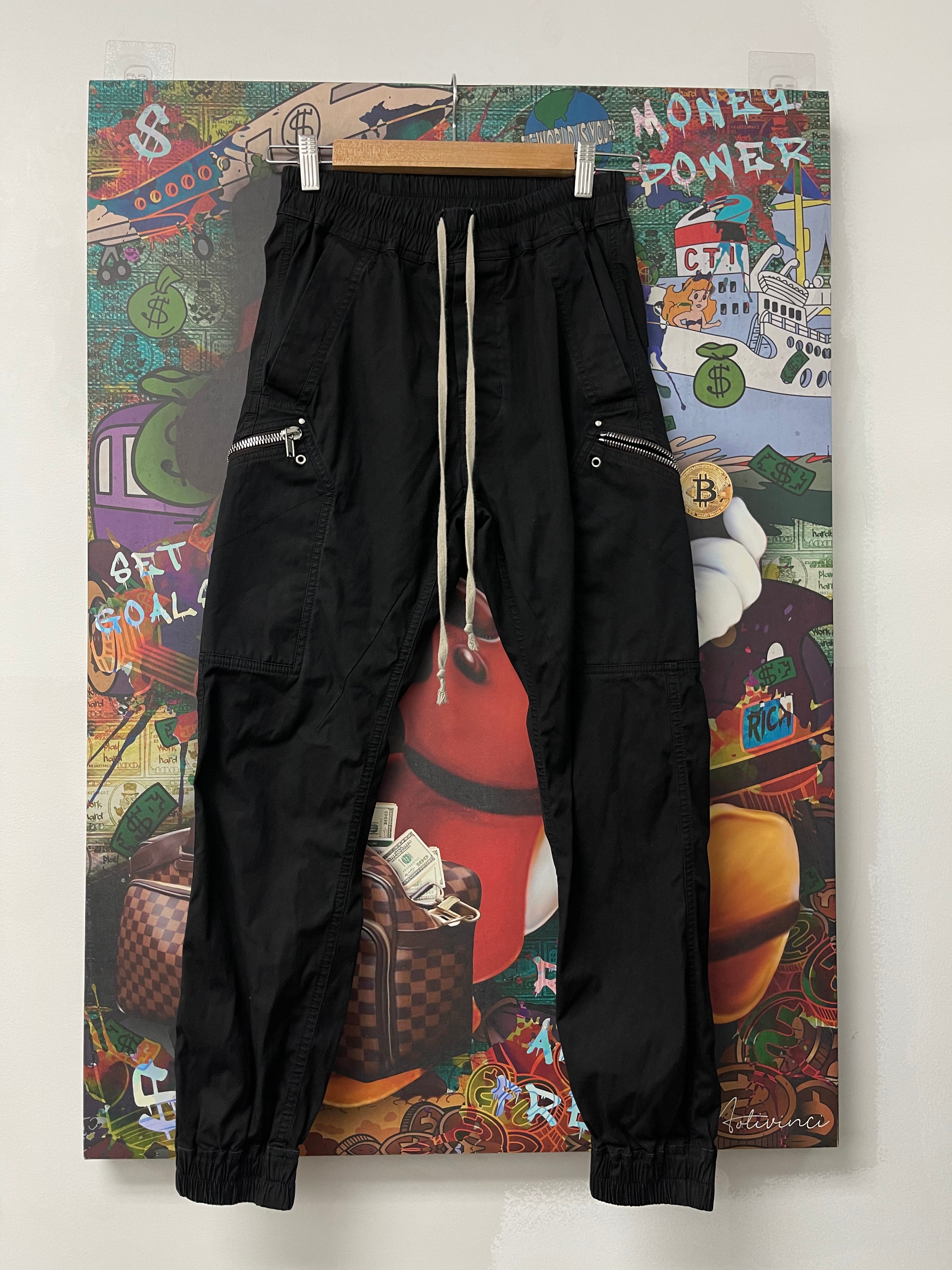 Rick Owens Zipper Cargos Black Used 46 (Small) N/A