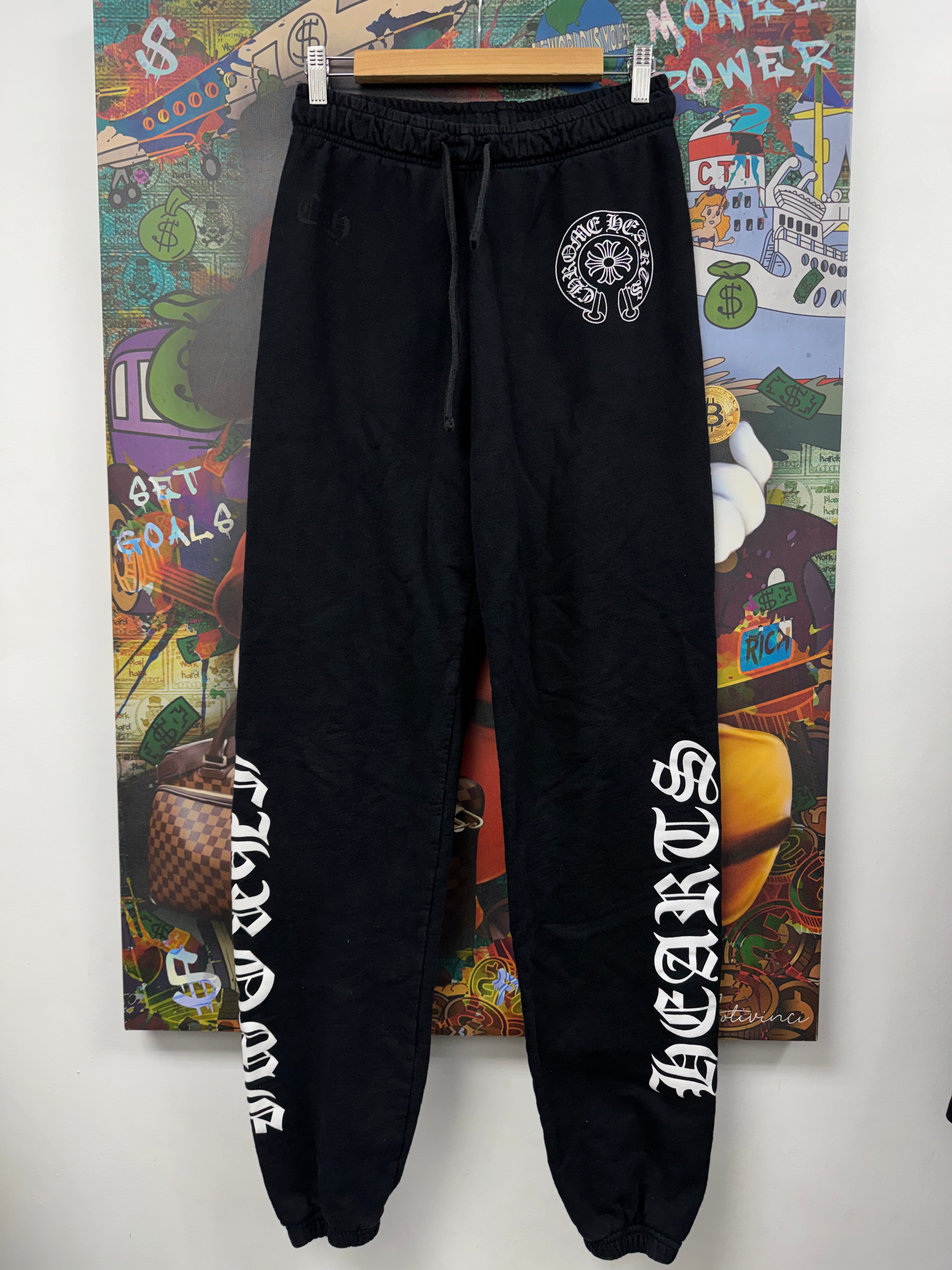 Chrome Hearts Black Horseshoe (No Pockets) Sweats