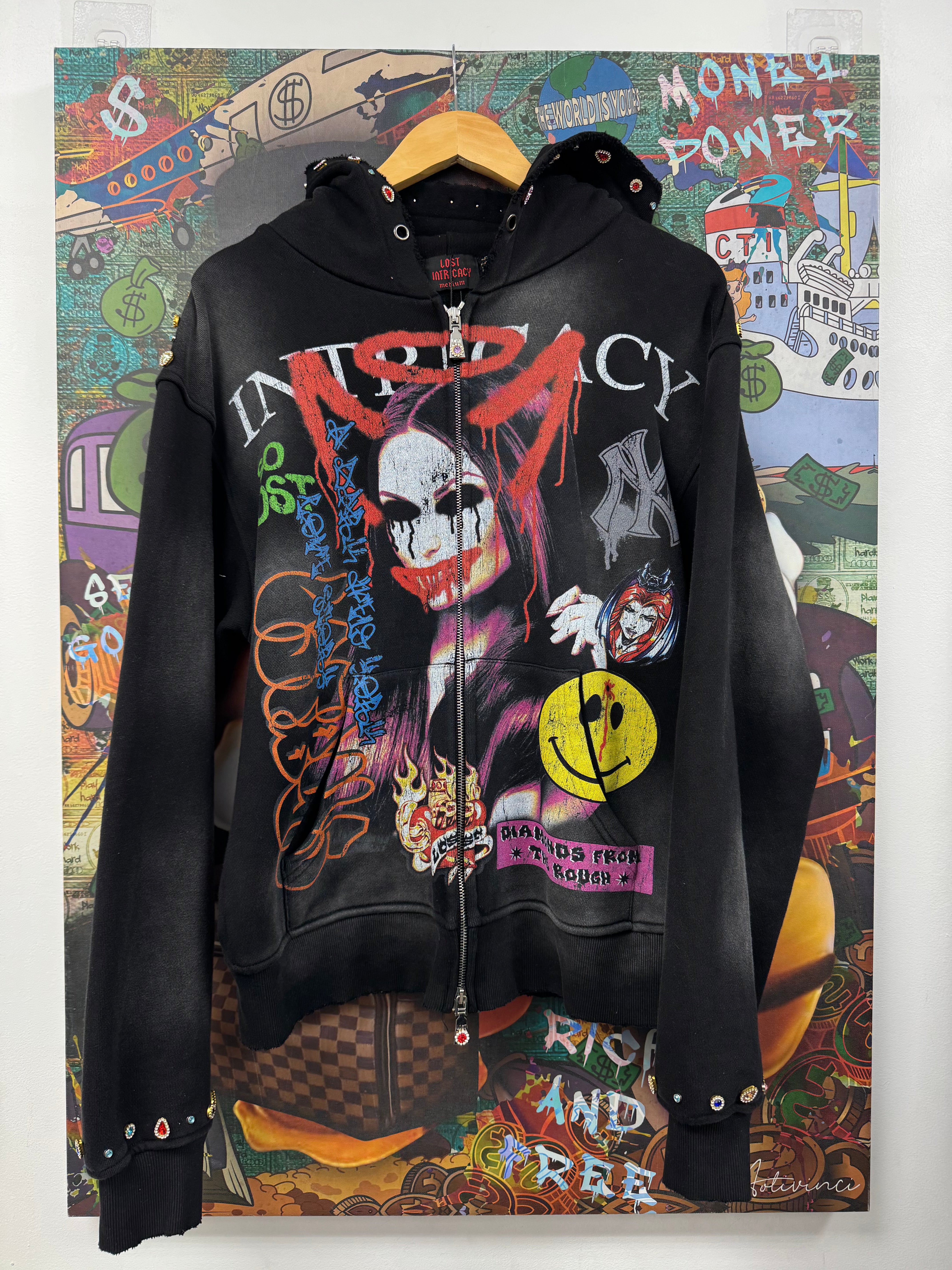 Lost Intricacy Black Paper Magazine Zip Up