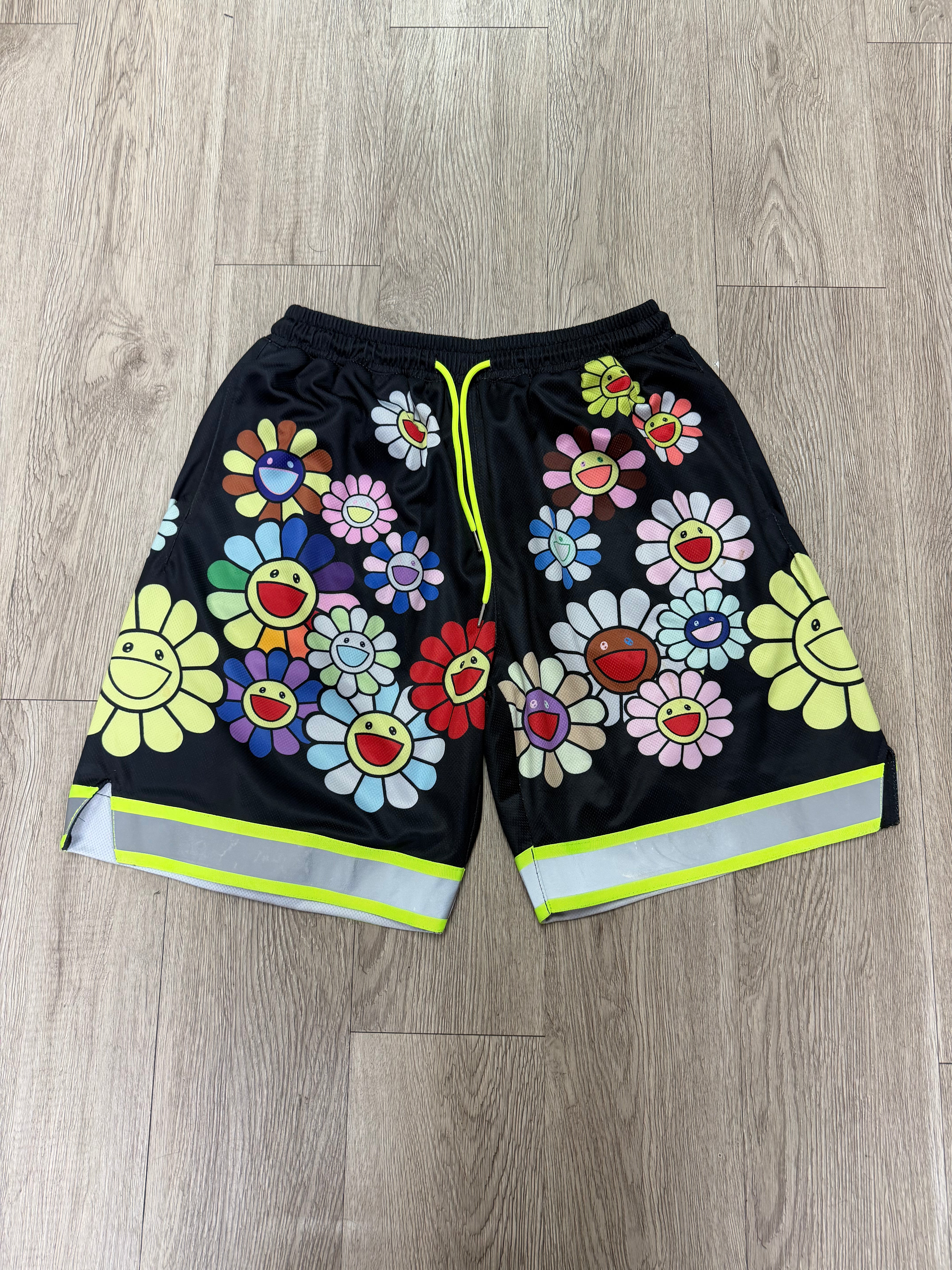 Murkami Black All Over Floral Shorts