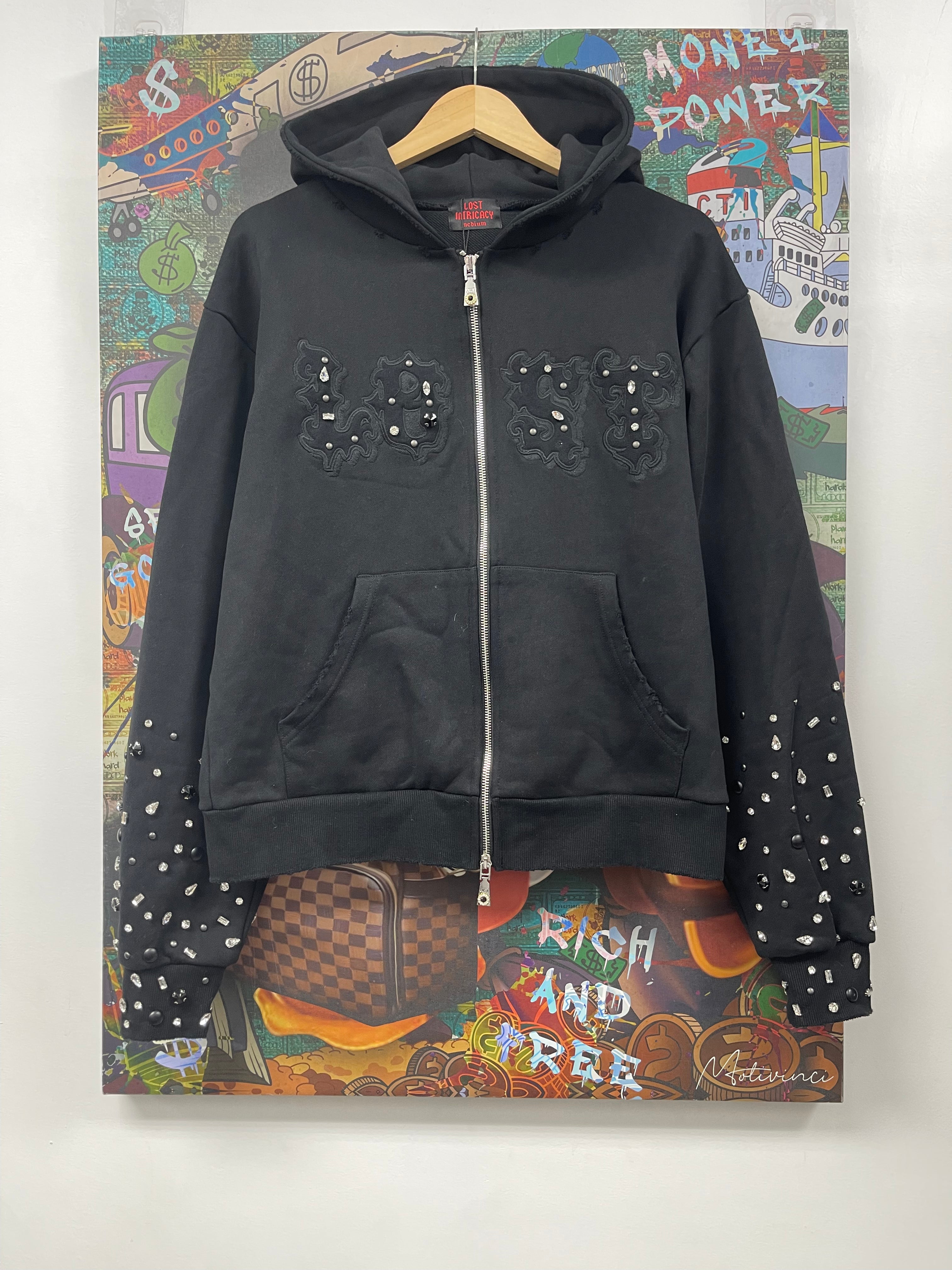 Lost Intricacy Black Black Patch 2.0 Zip Up
