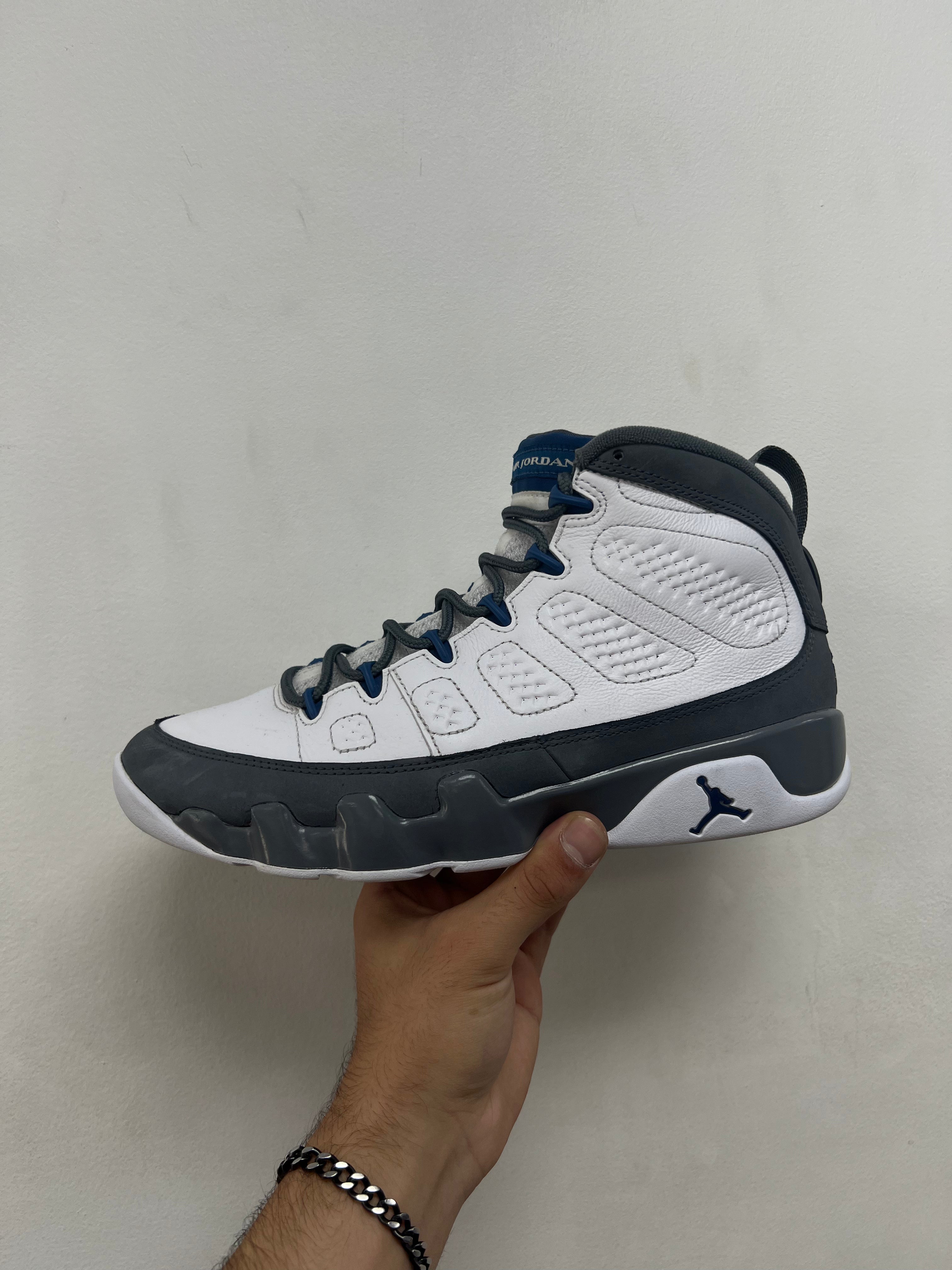 Jordan 9 Flint Grey French Blue Sneakers