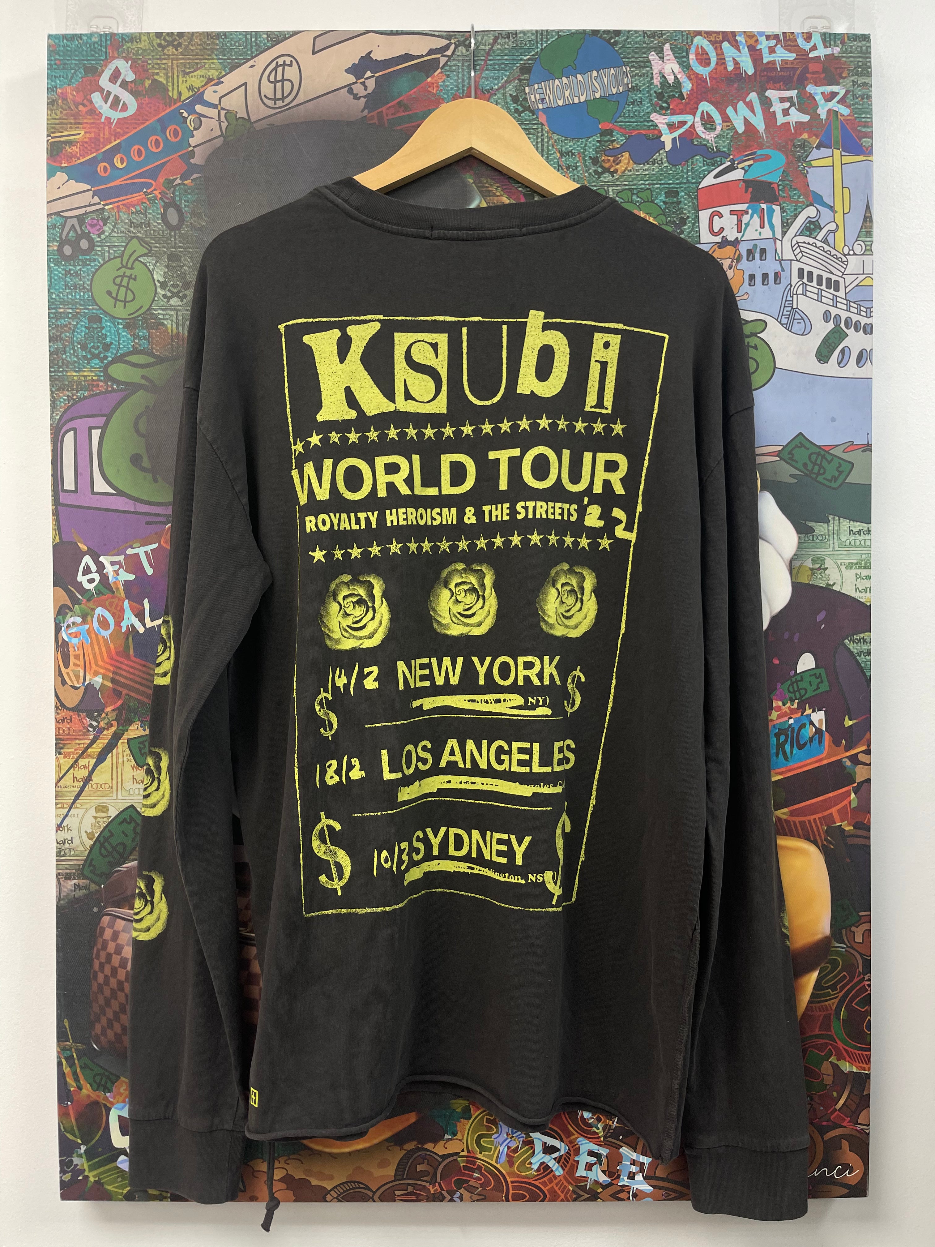 Ksubi Brown Yellow Rose Long Sleeve