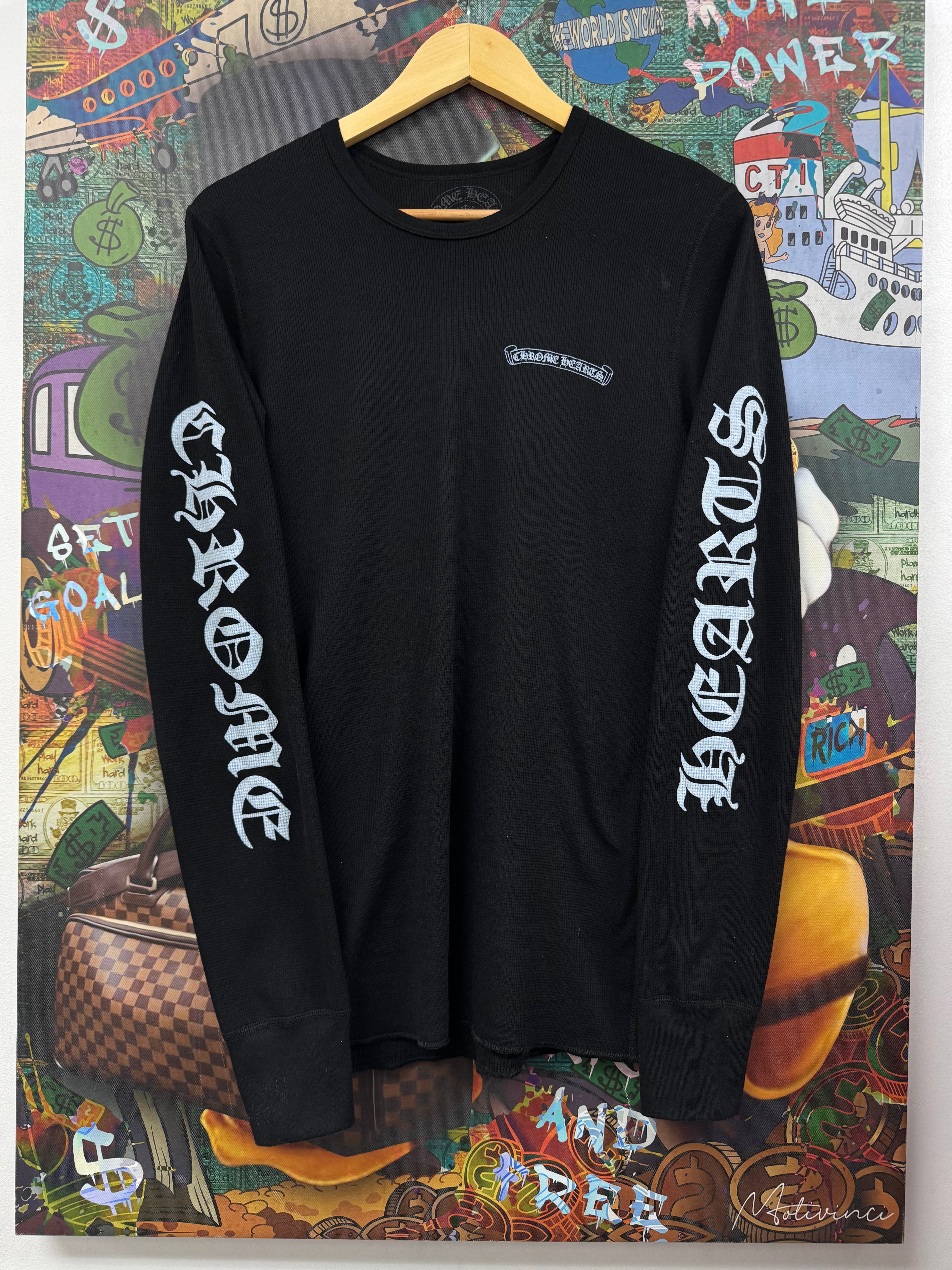 Chrome Hearts Black Scroll Logo LS Thermal