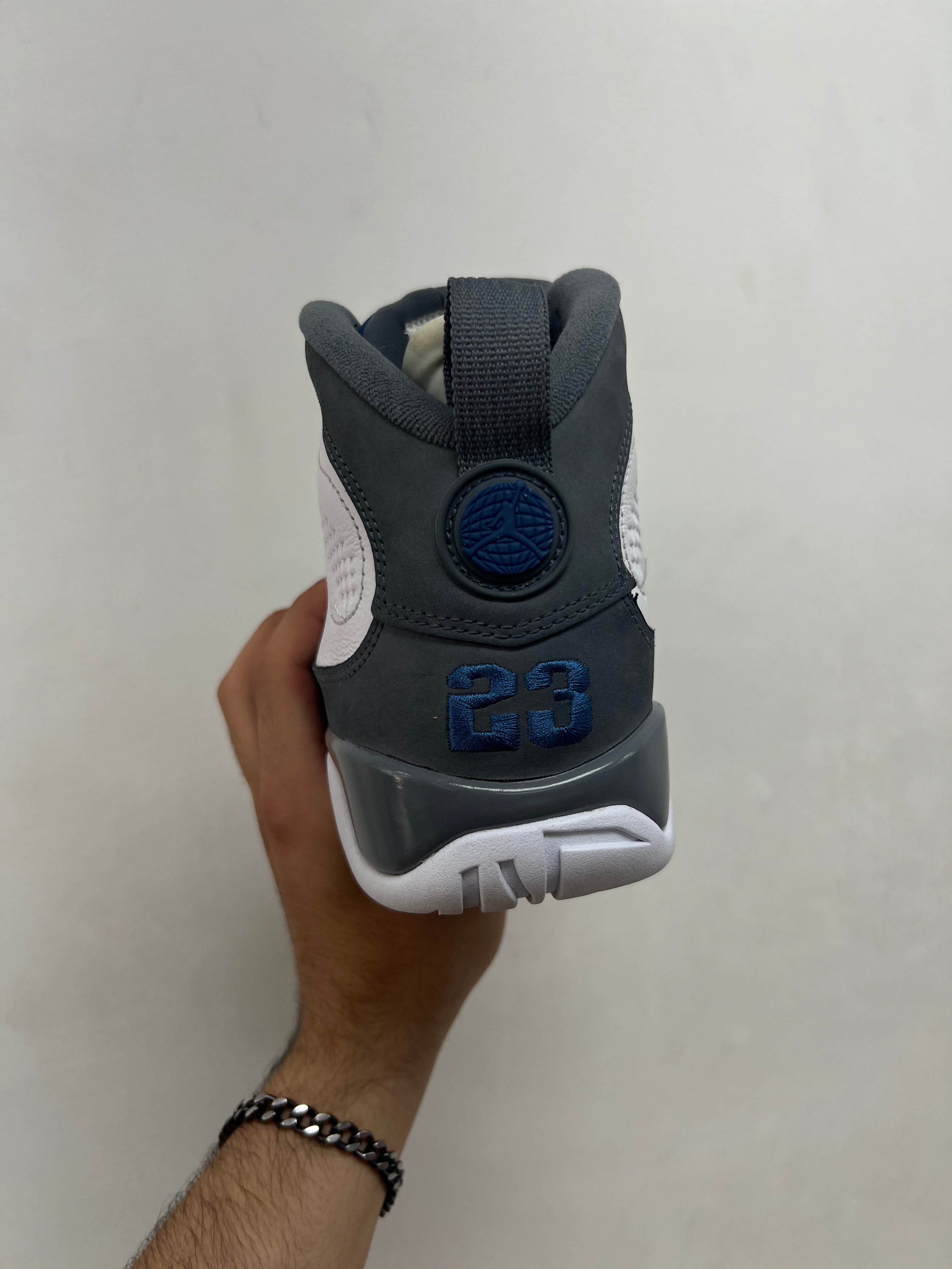 Jordan 9 Flint Grey French Blue Sneakers