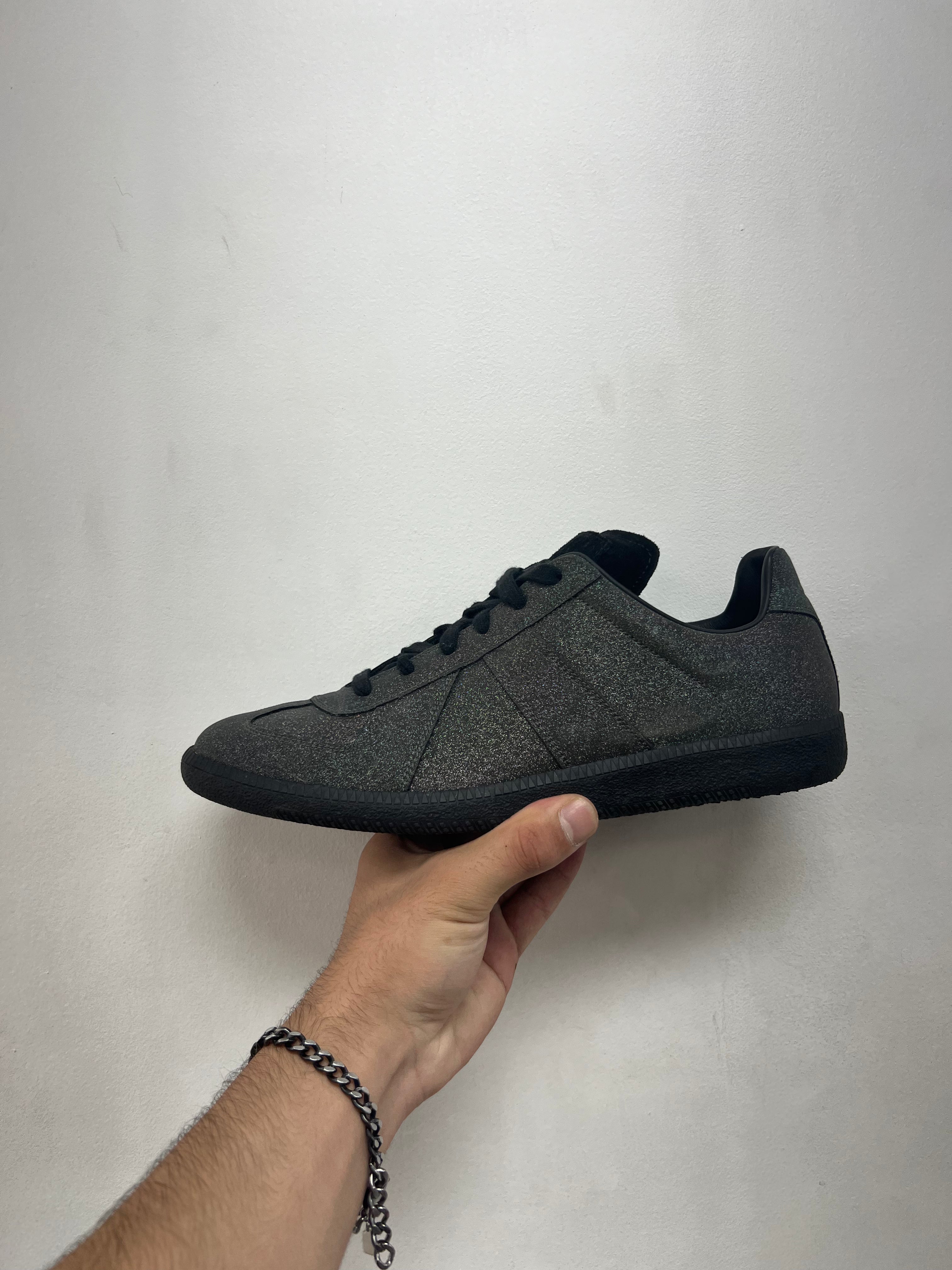 Maison Margiela Black Glitter Low Sneakers