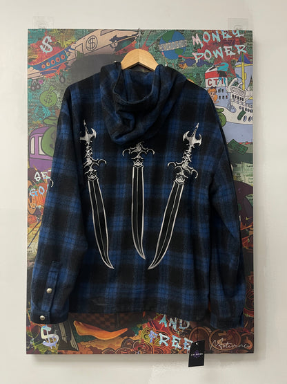 Thug Club Blue Black Flannel Used 2 (Medium) N/A