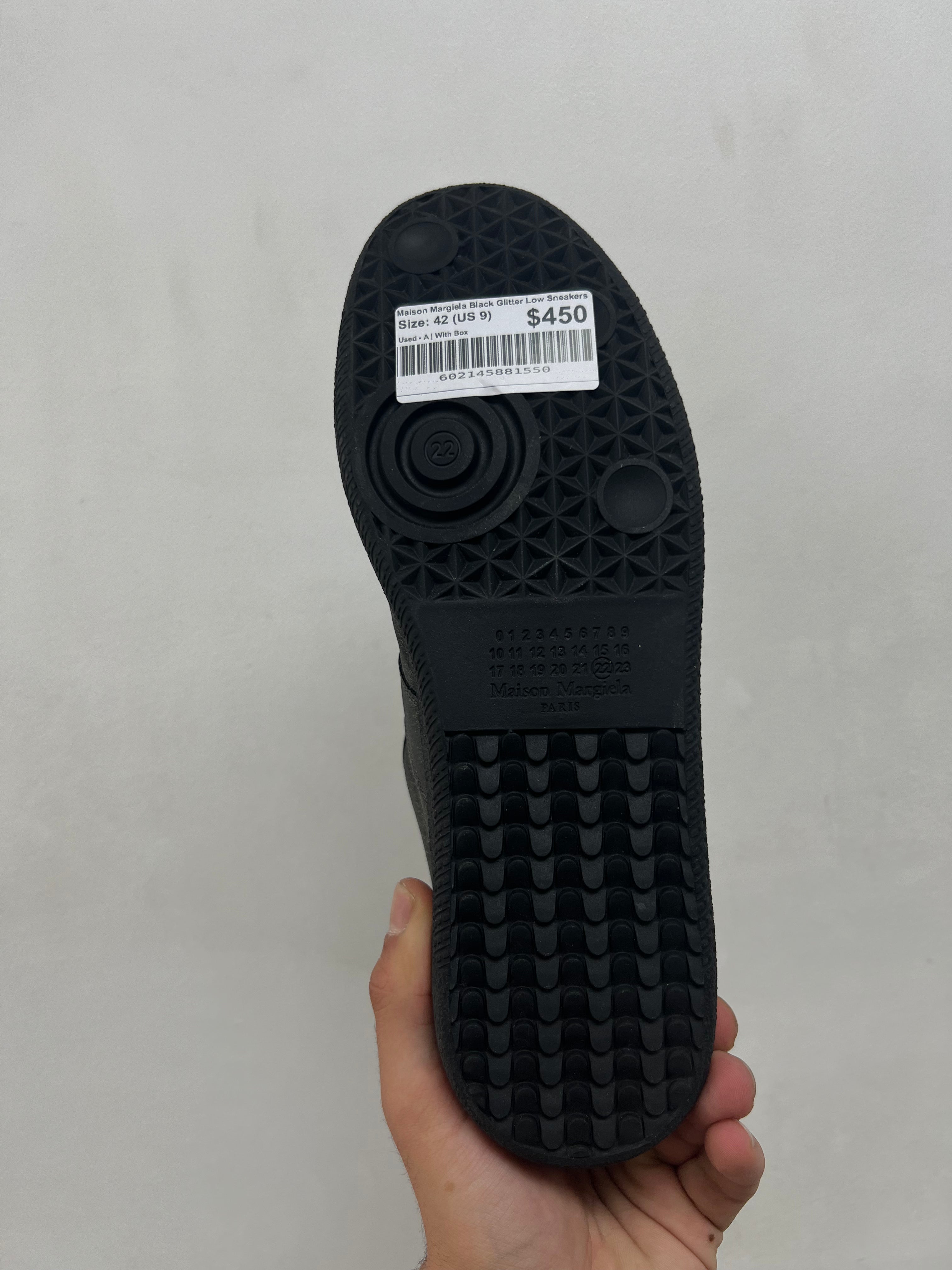 Maison Margiela Black Glitter Low Sneakers