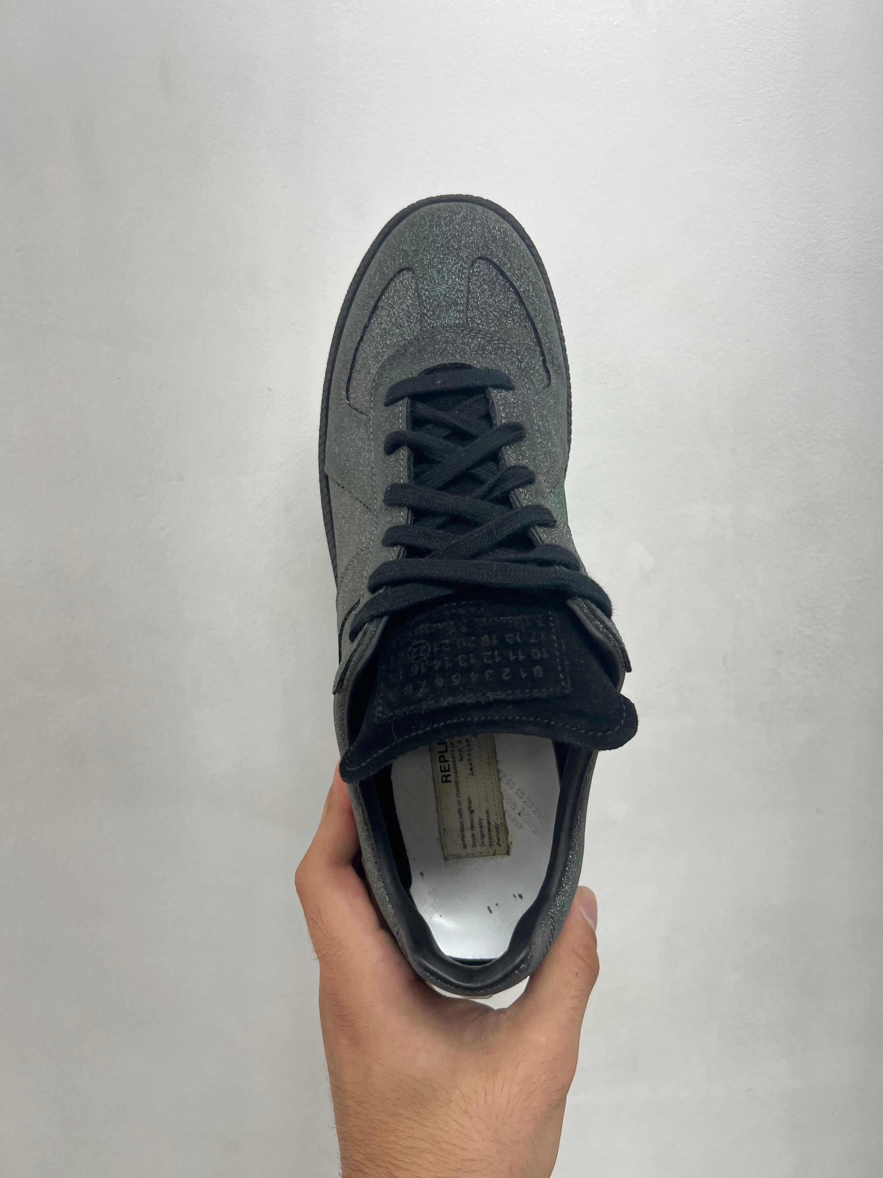Maison Margiela Black Glitter Low Sneakers