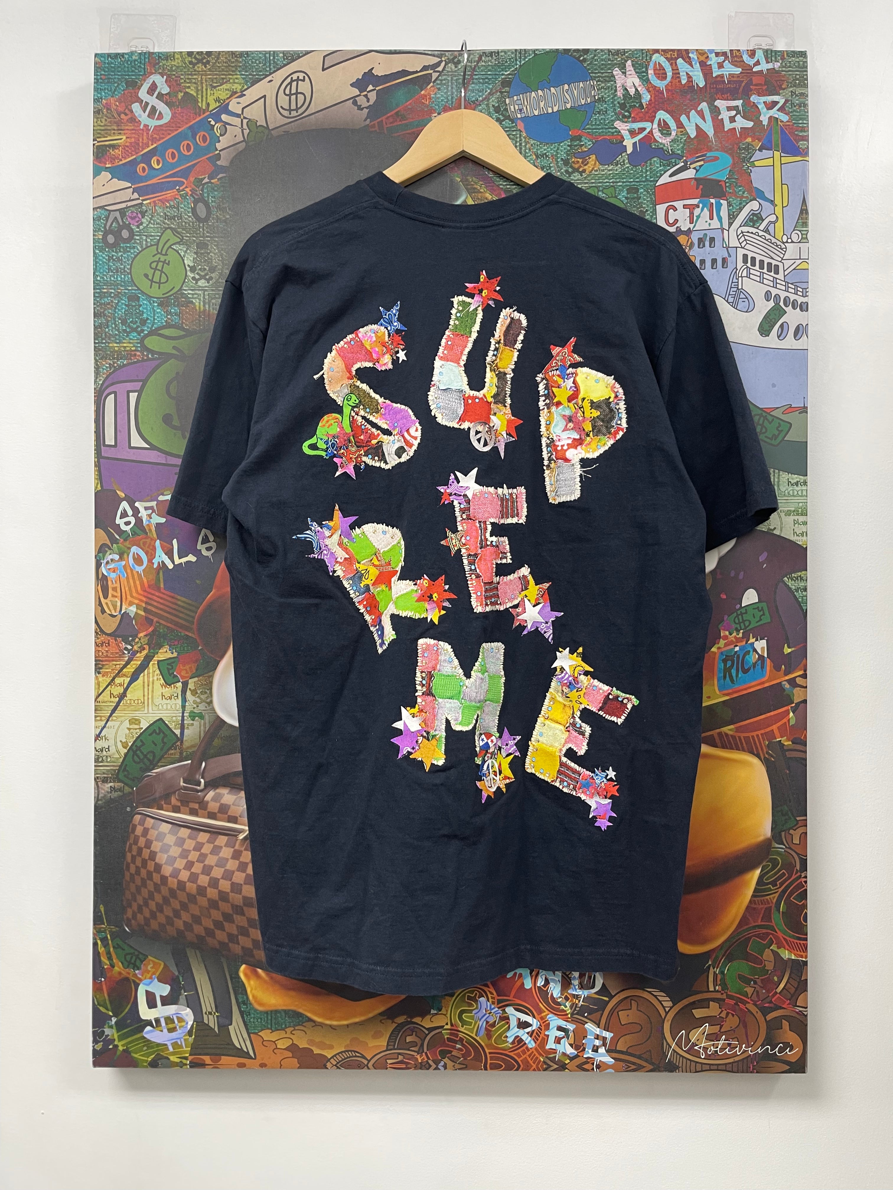 Supreme Navy Patchwork Tee