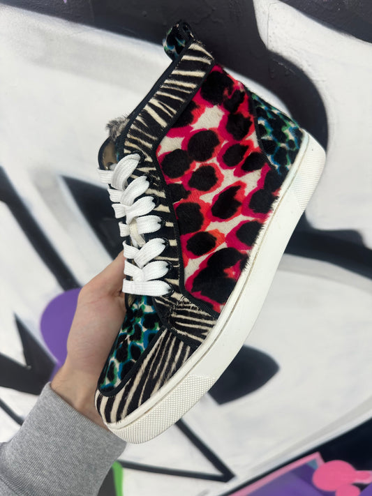 Christian Louboutin High Top Multi  Used 37.5 With Box