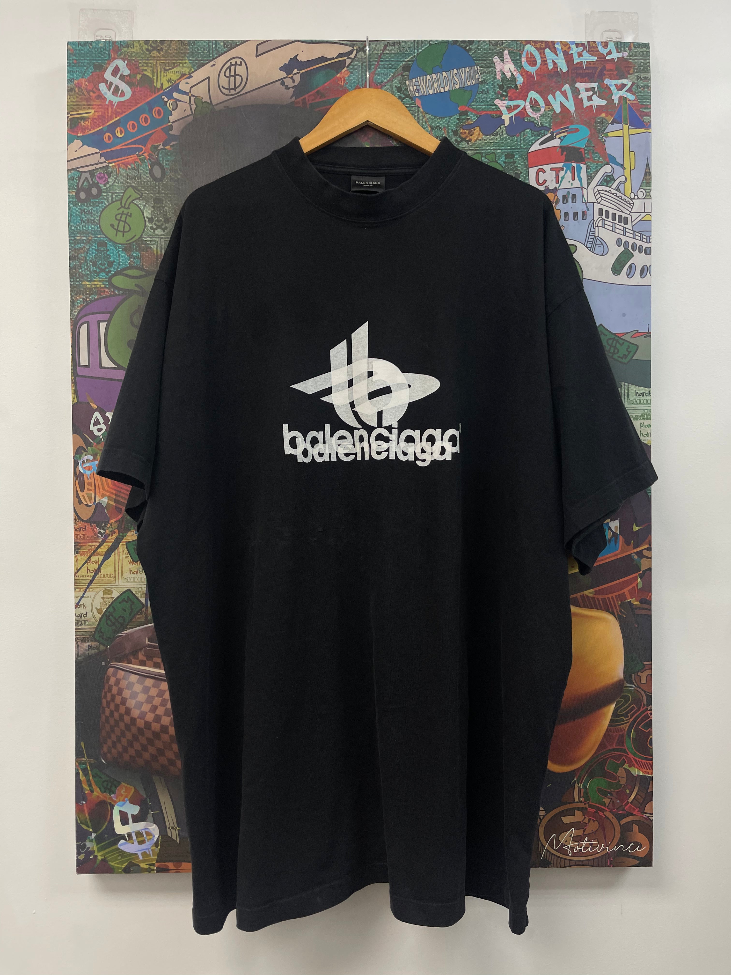 Balenciaga Black Wash BB Logo Tee