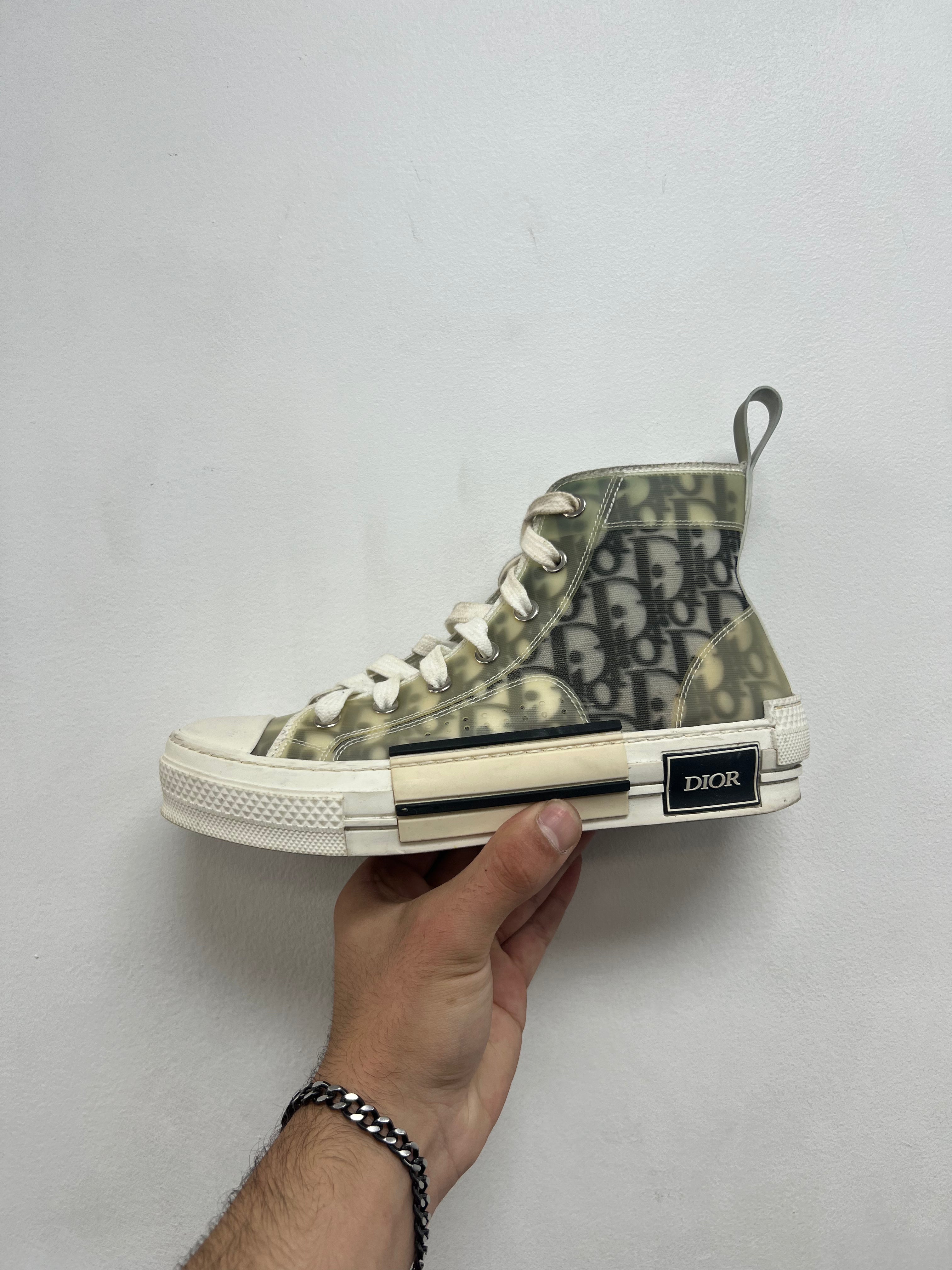 Dior White Oblique Monogram B23 Sneakers