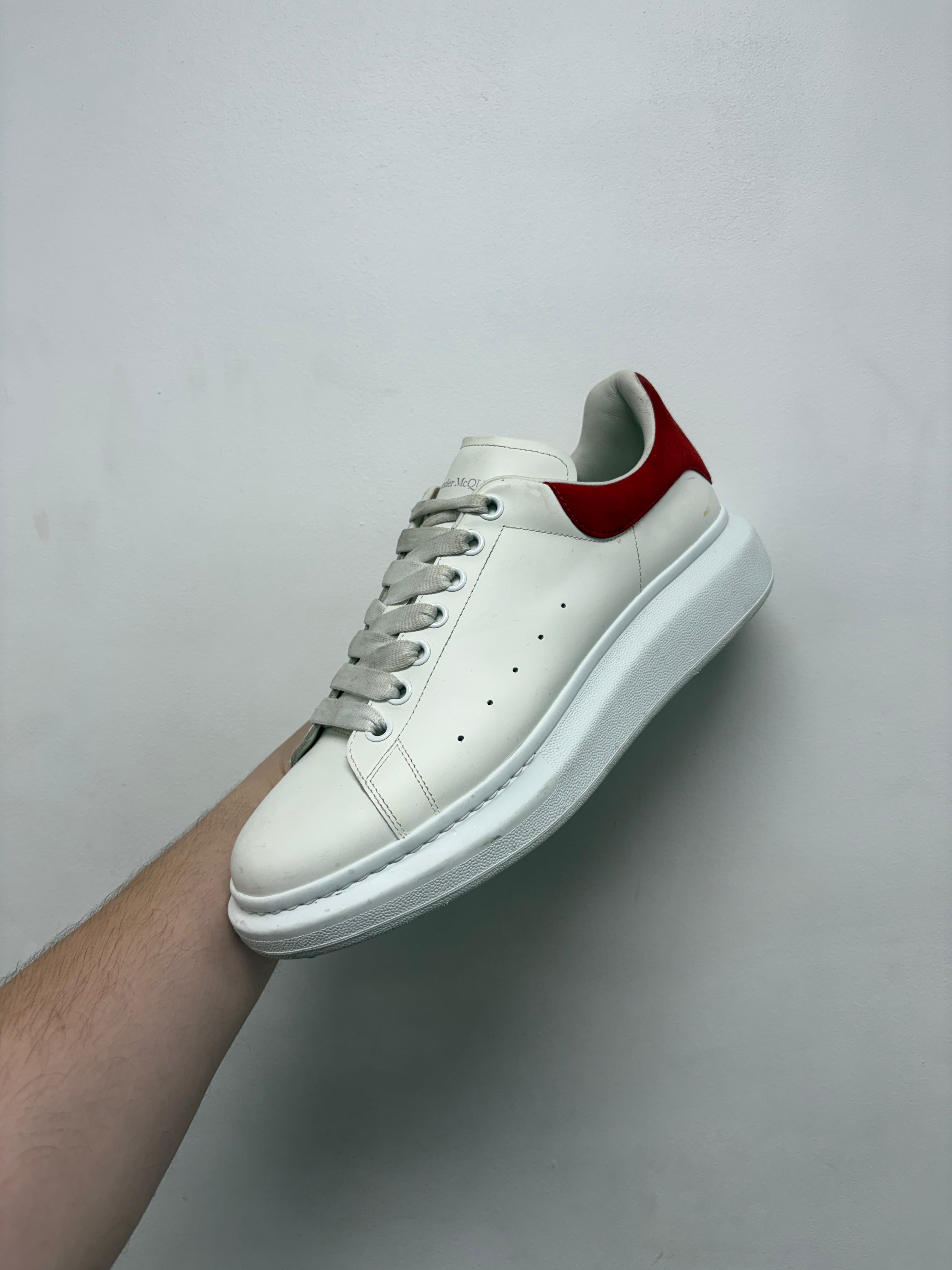 Alexander Mcqueen White Red Oversized Sneakers
