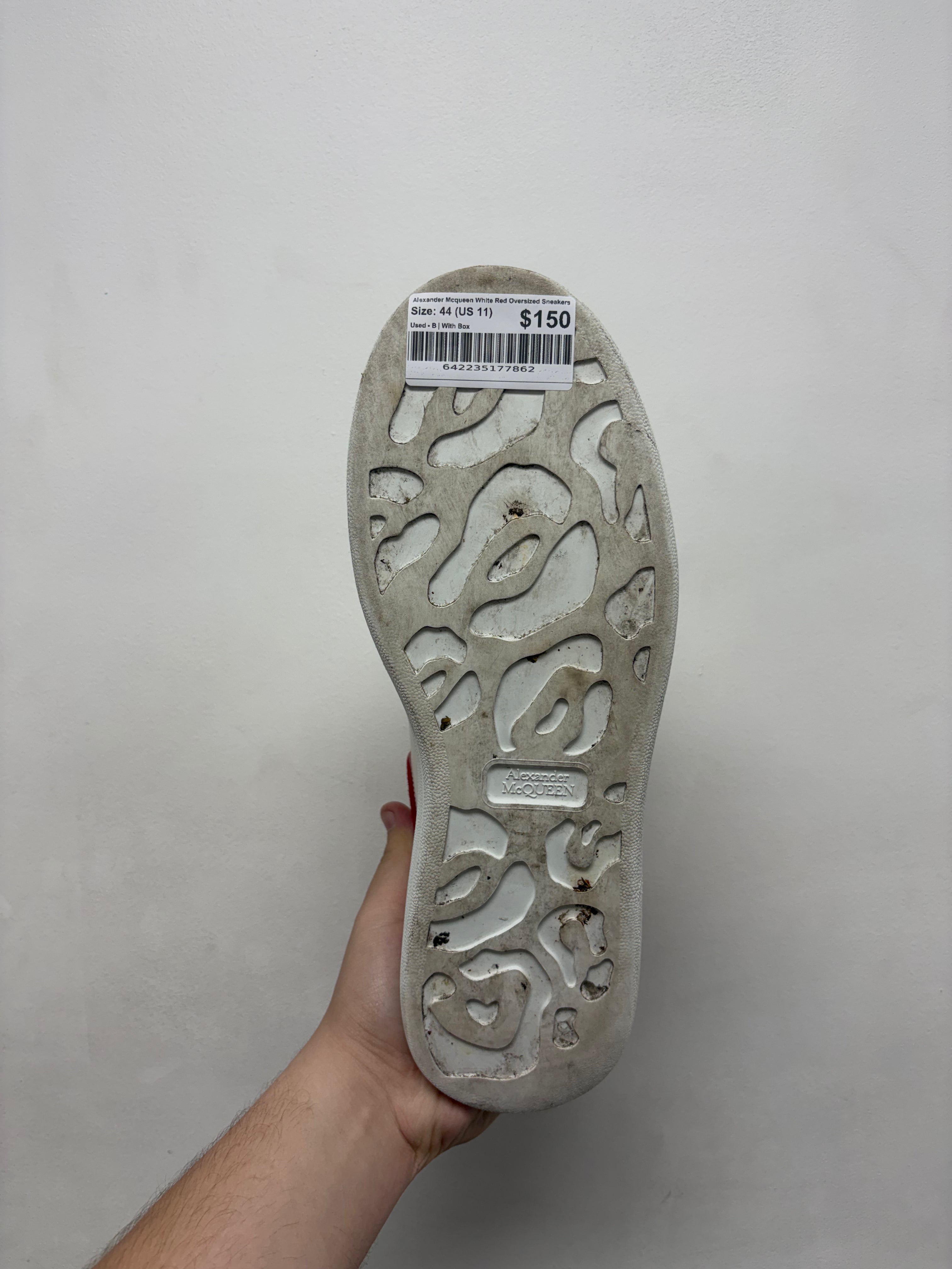 Alexander Mcqueen White Red Oversized Sneakers