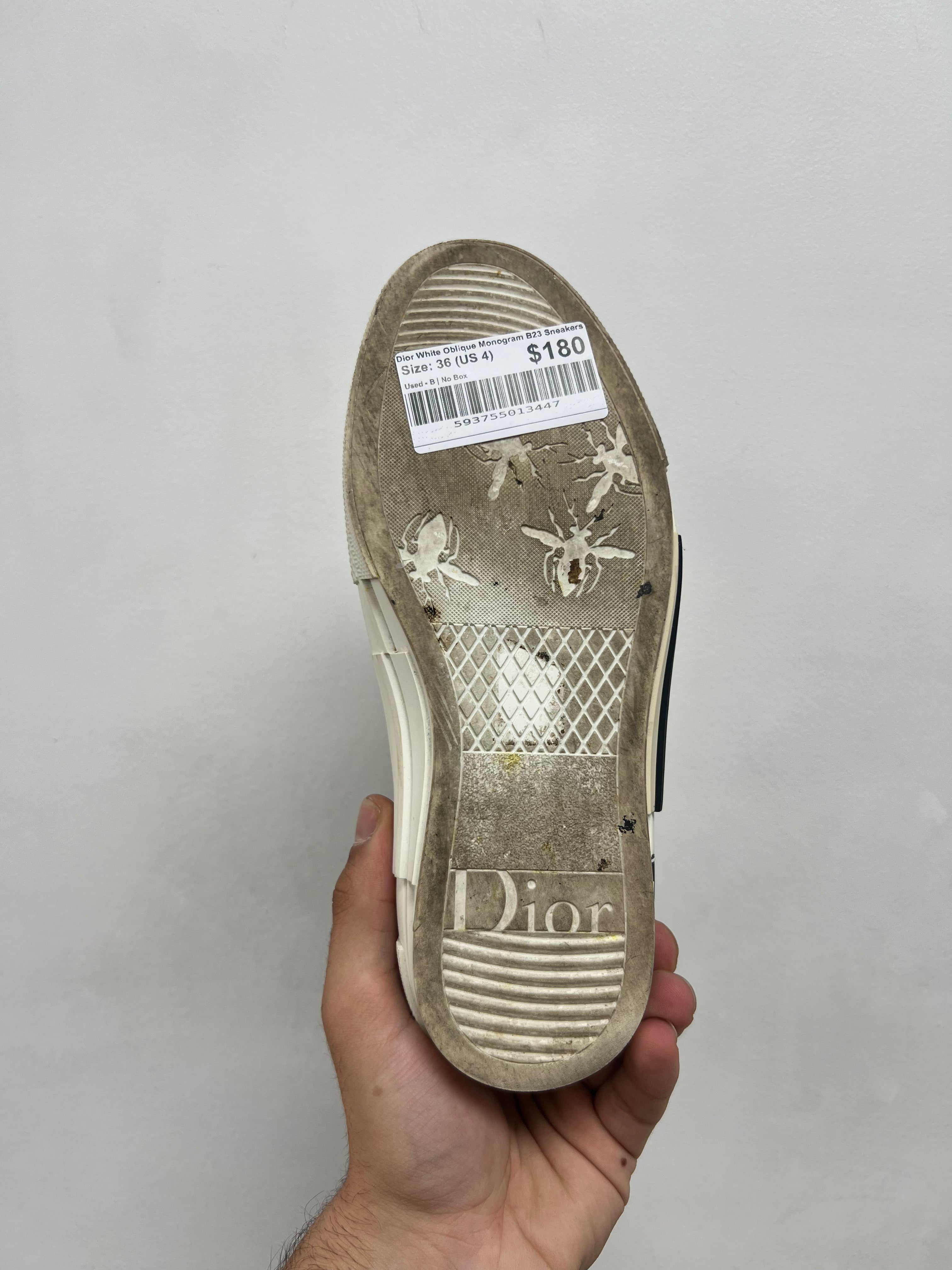 Dior White Oblique Monogram B23 Sneakers