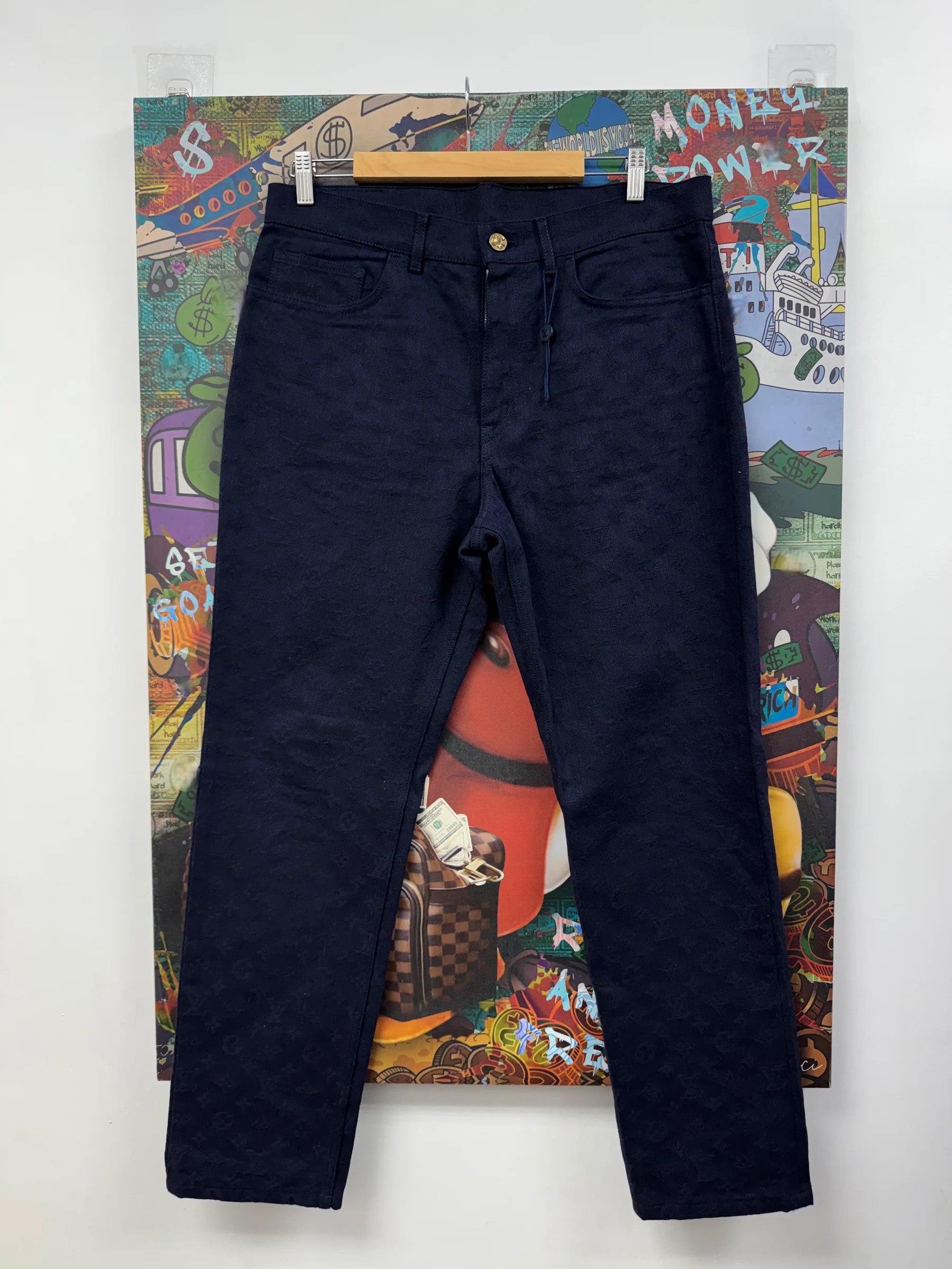 Louis Vuitton Denim Monogram Navy Jeans