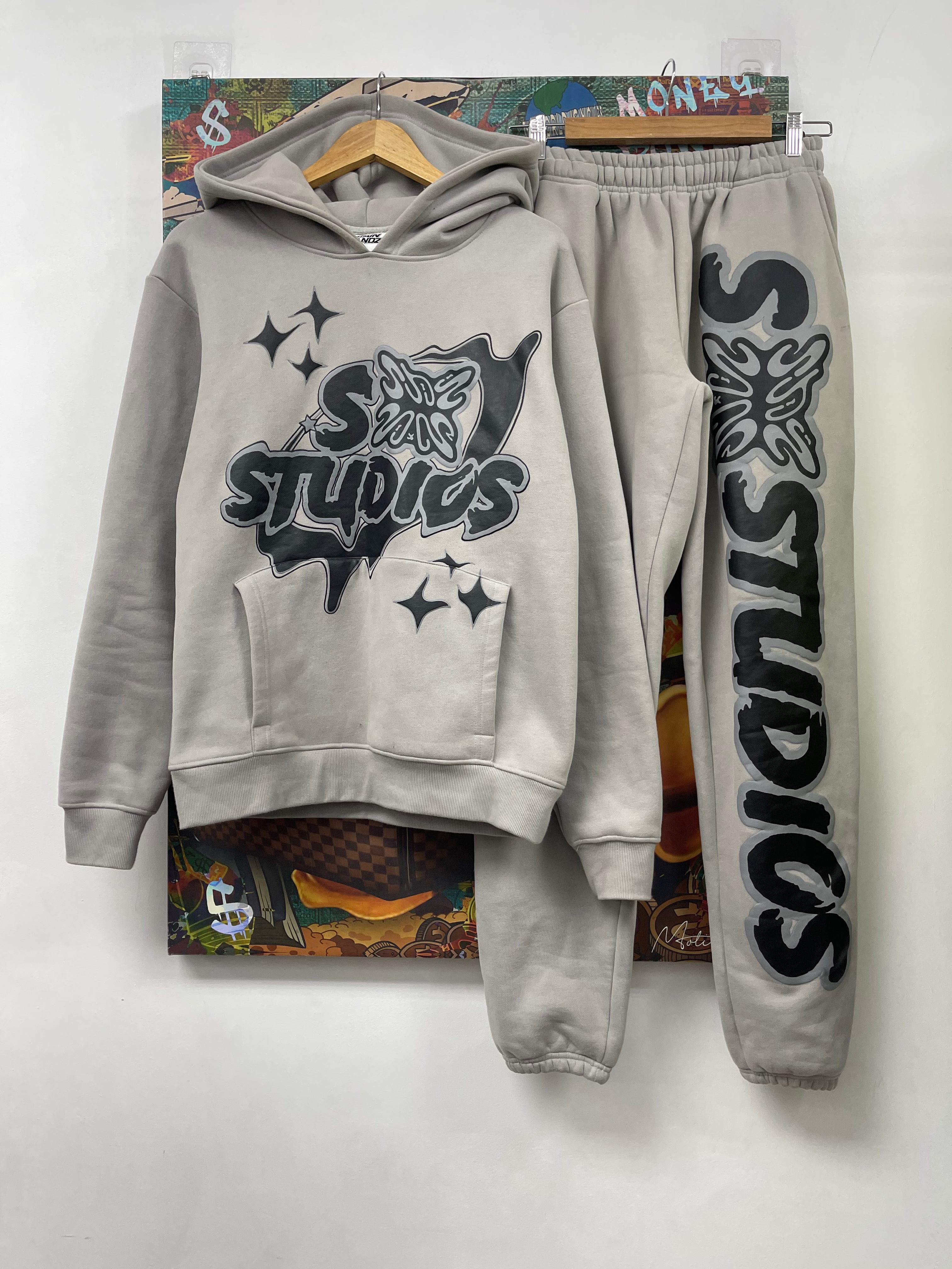 SB Studios Grey Black Sweatsuit