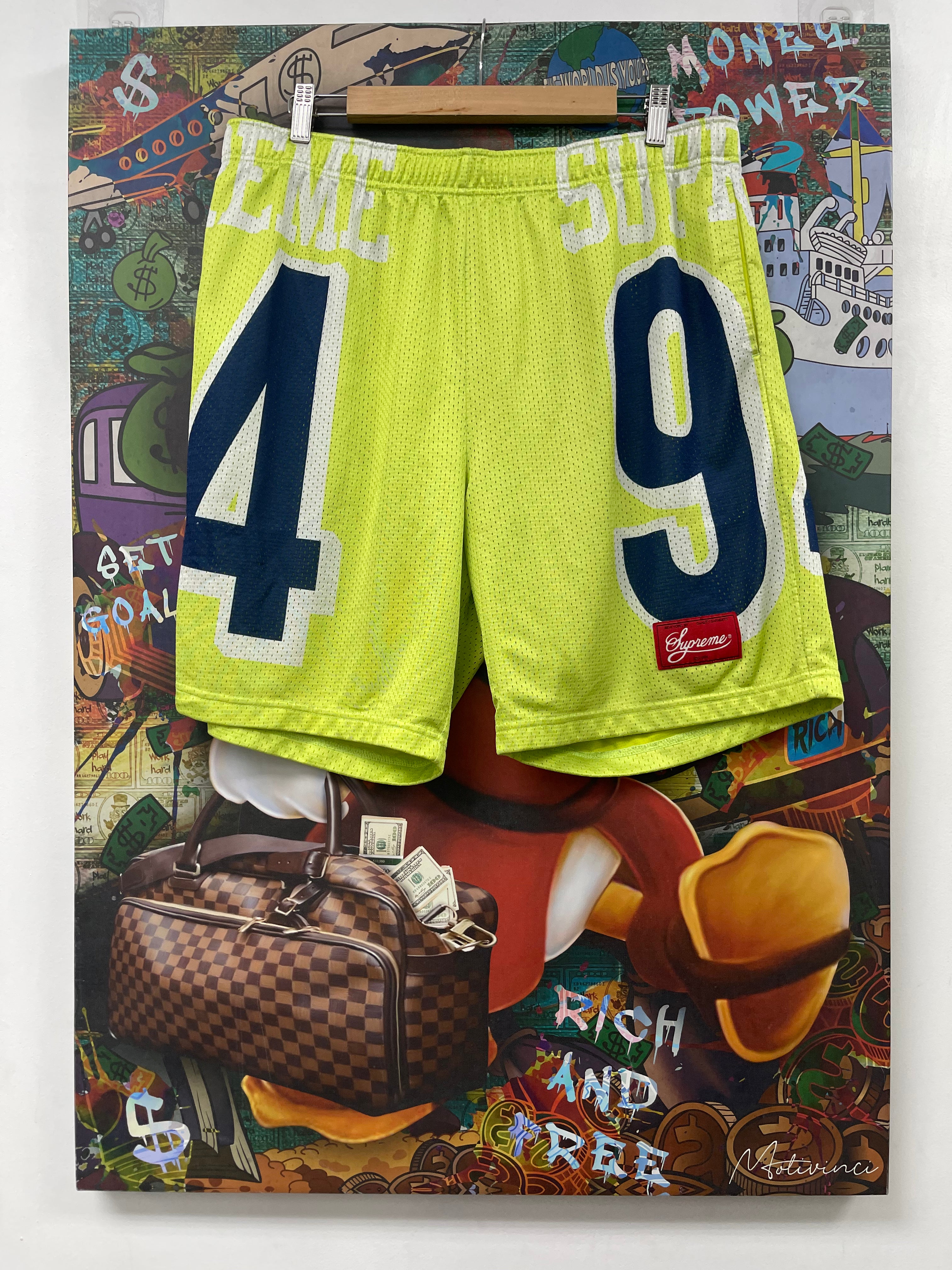 Supreme Lime Navy 94 Shorts