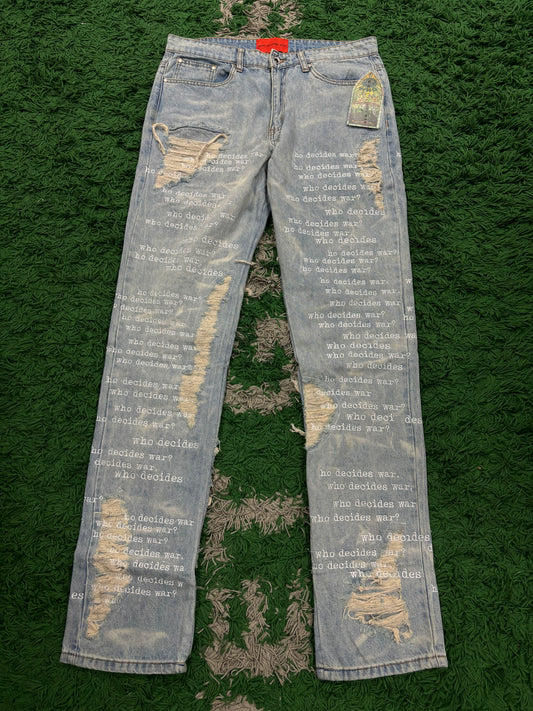 WDW Jeans Scripture Light Wash 34