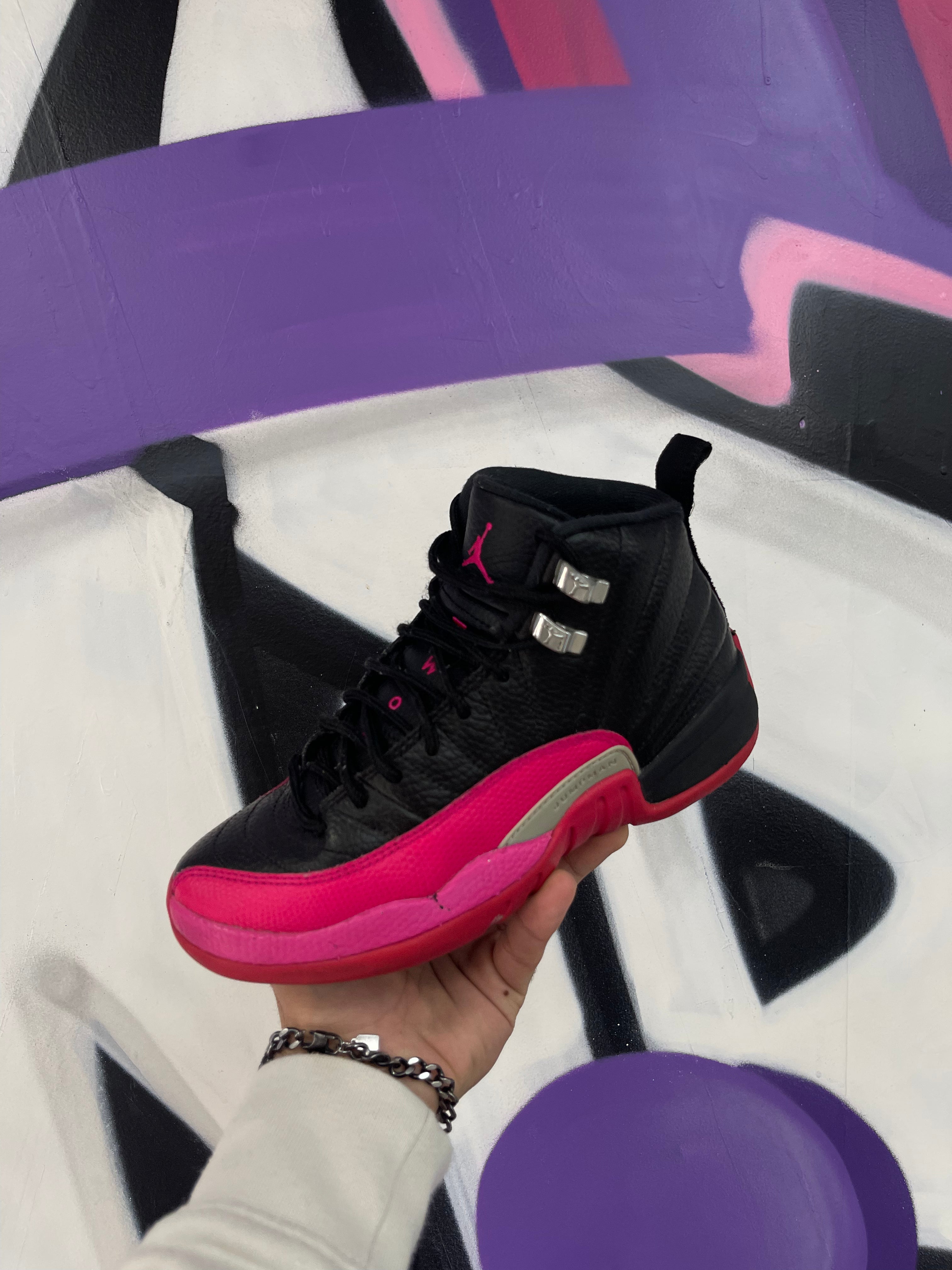Nike Jordan 12 Black Deadly Pink Sneakers