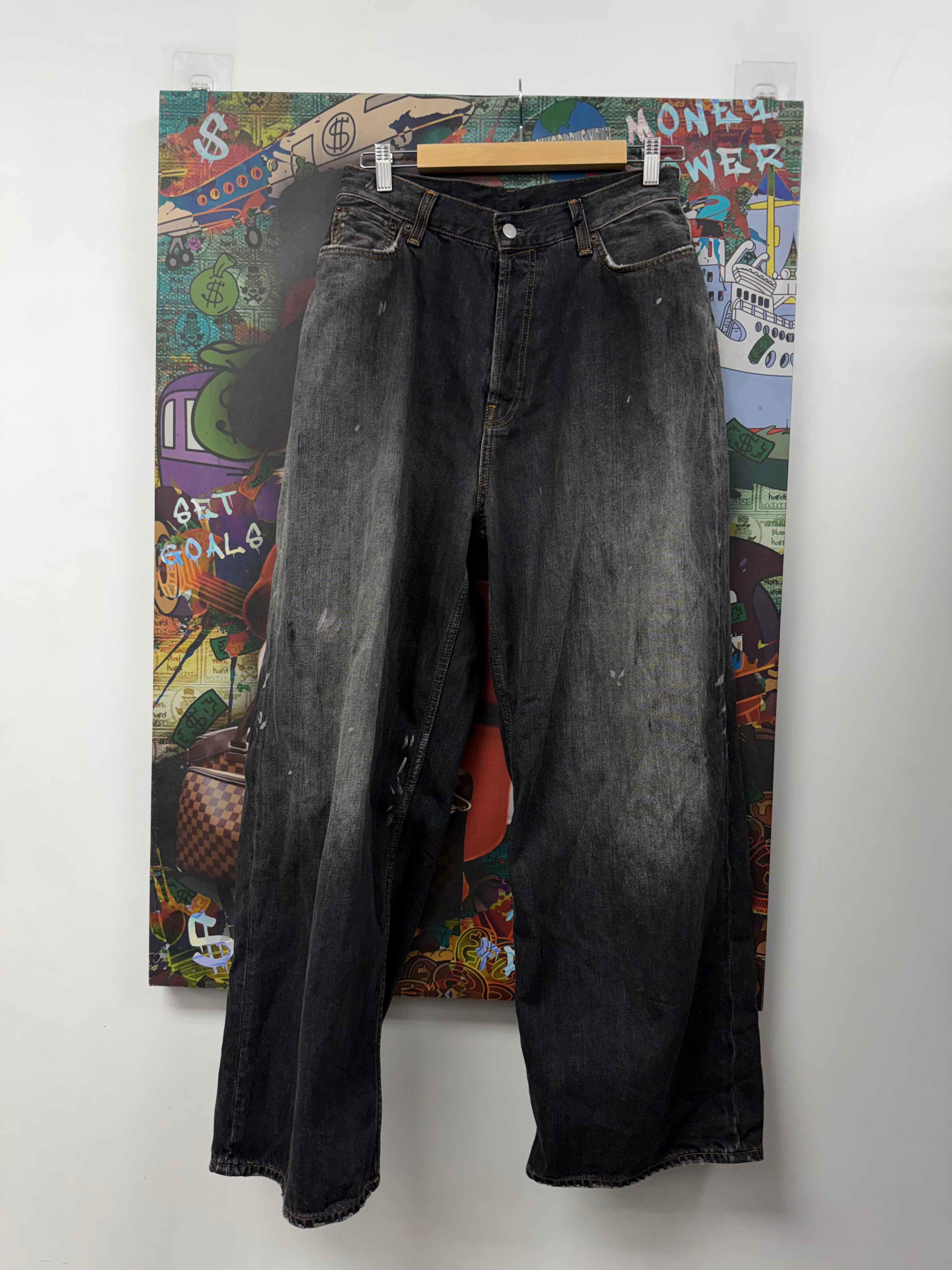Acne Studios Black Wash Baggy Painter Jeans