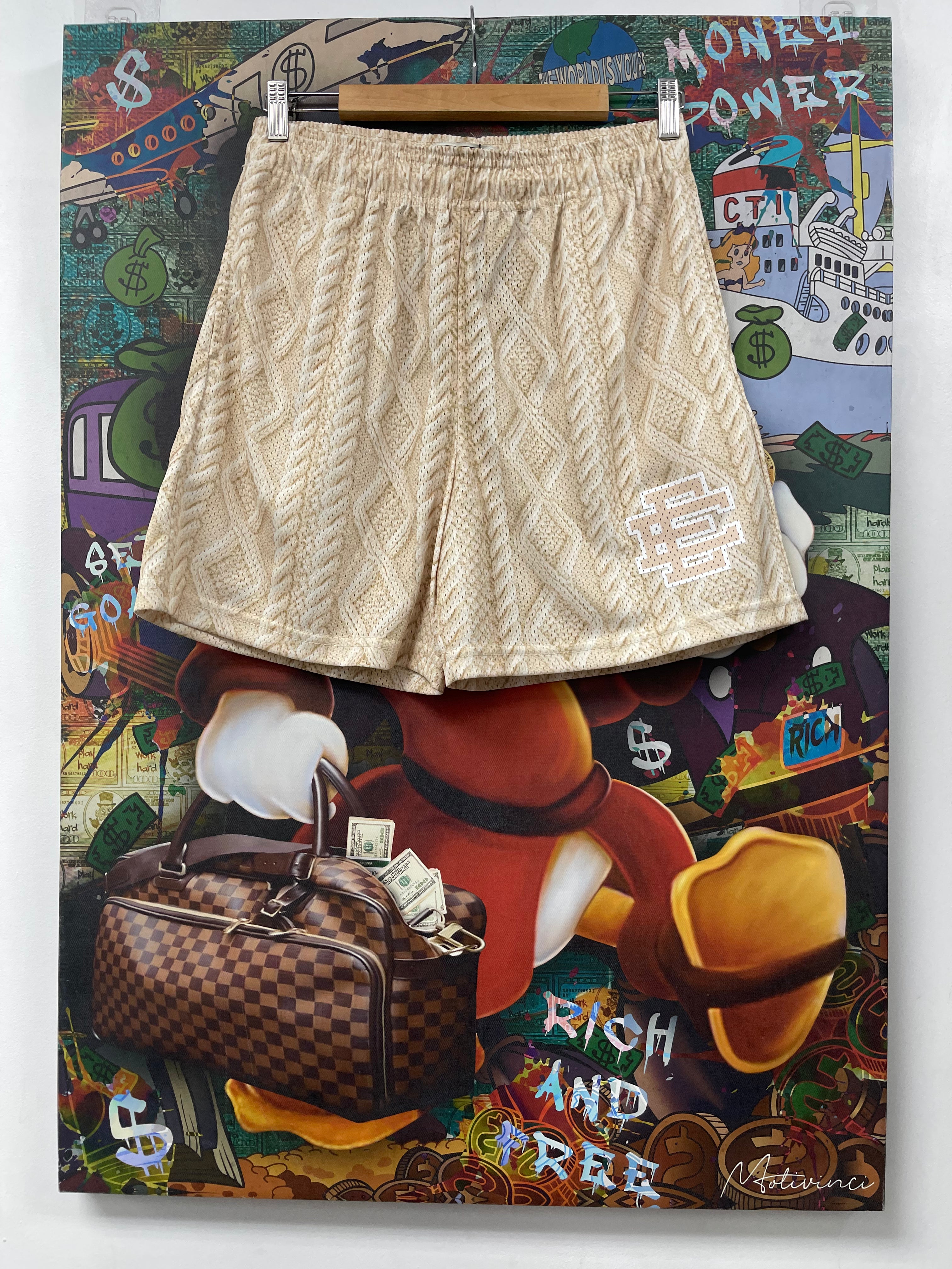 Eric Emanuel Cream Cableknit Shorts
