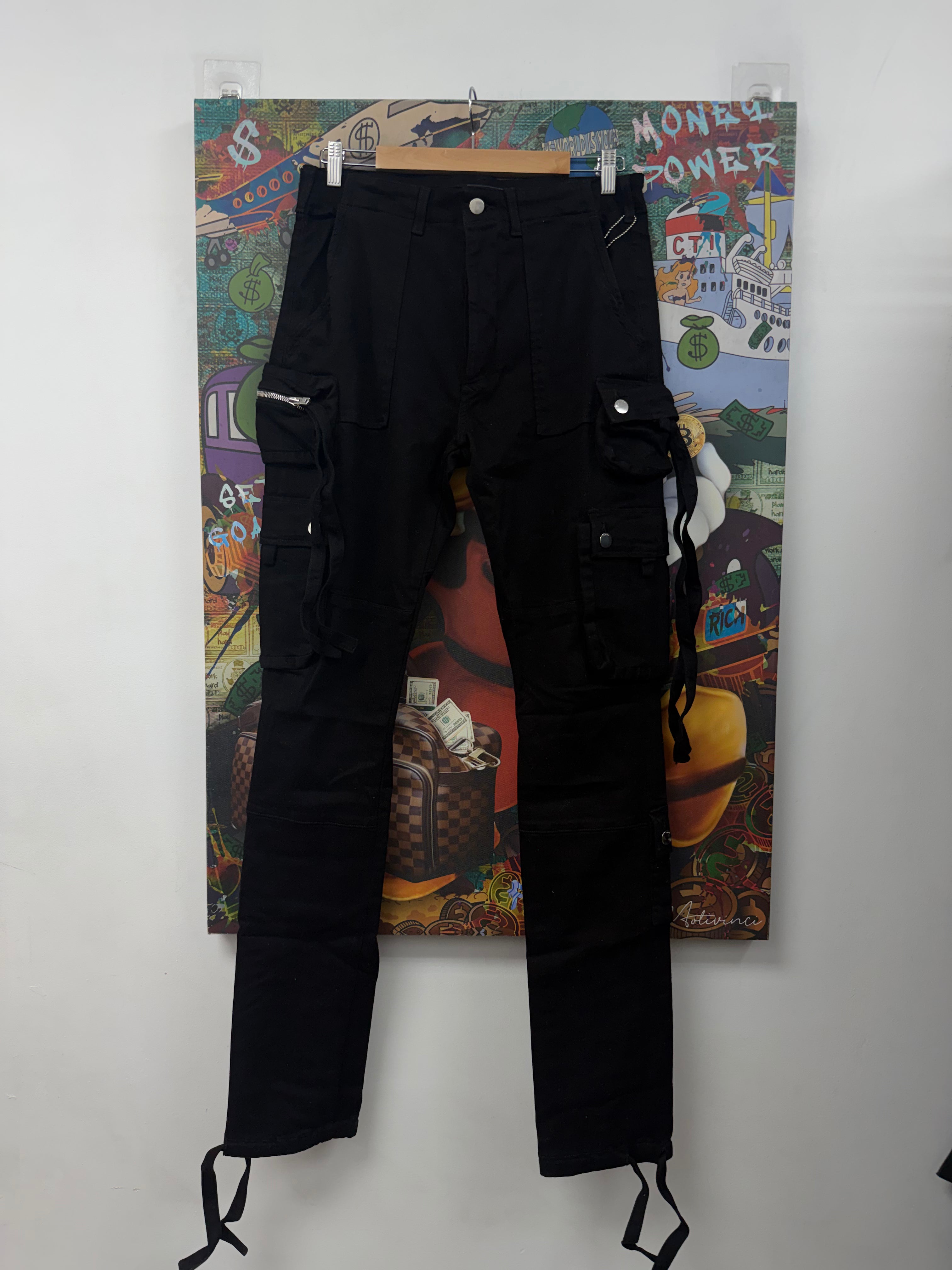 Amiri Black Denim Cargo Pants
