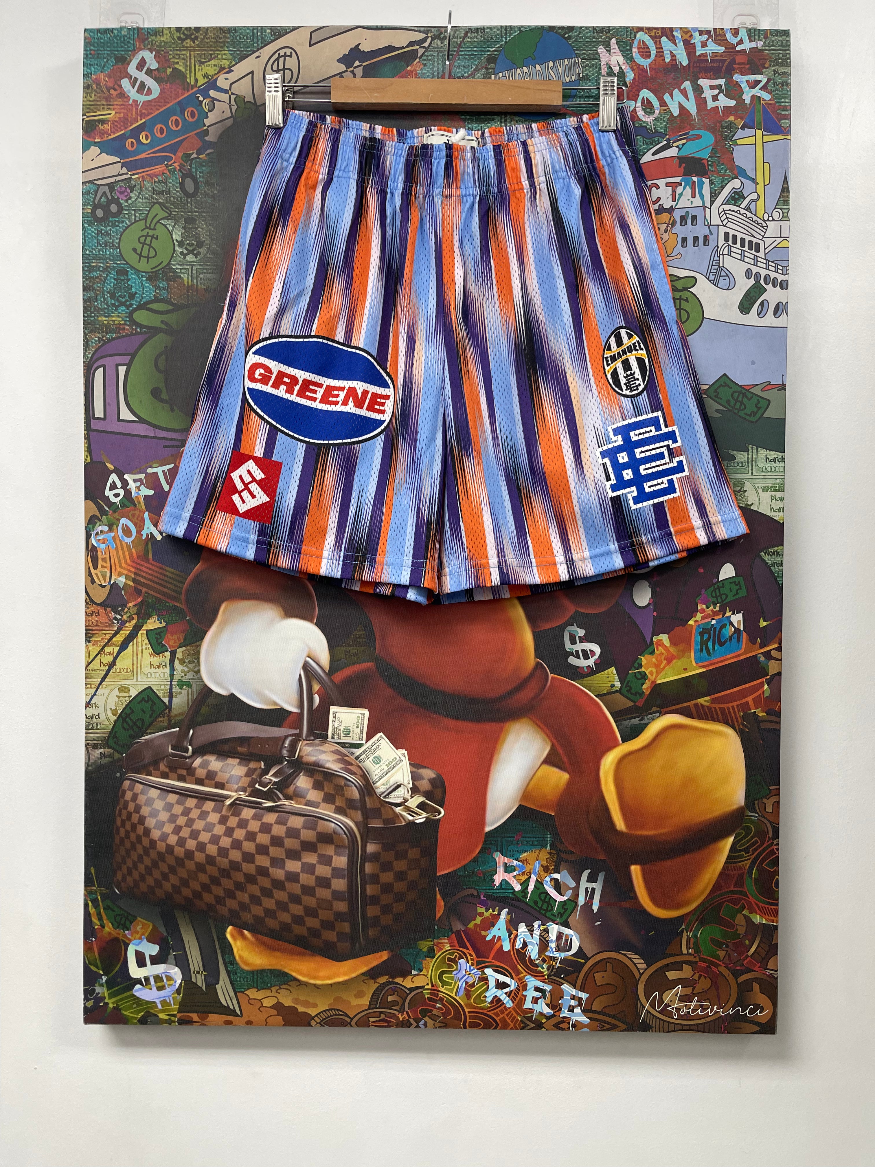 Eric Emanuel Purple Blue Orange No.10 Greene Shorts