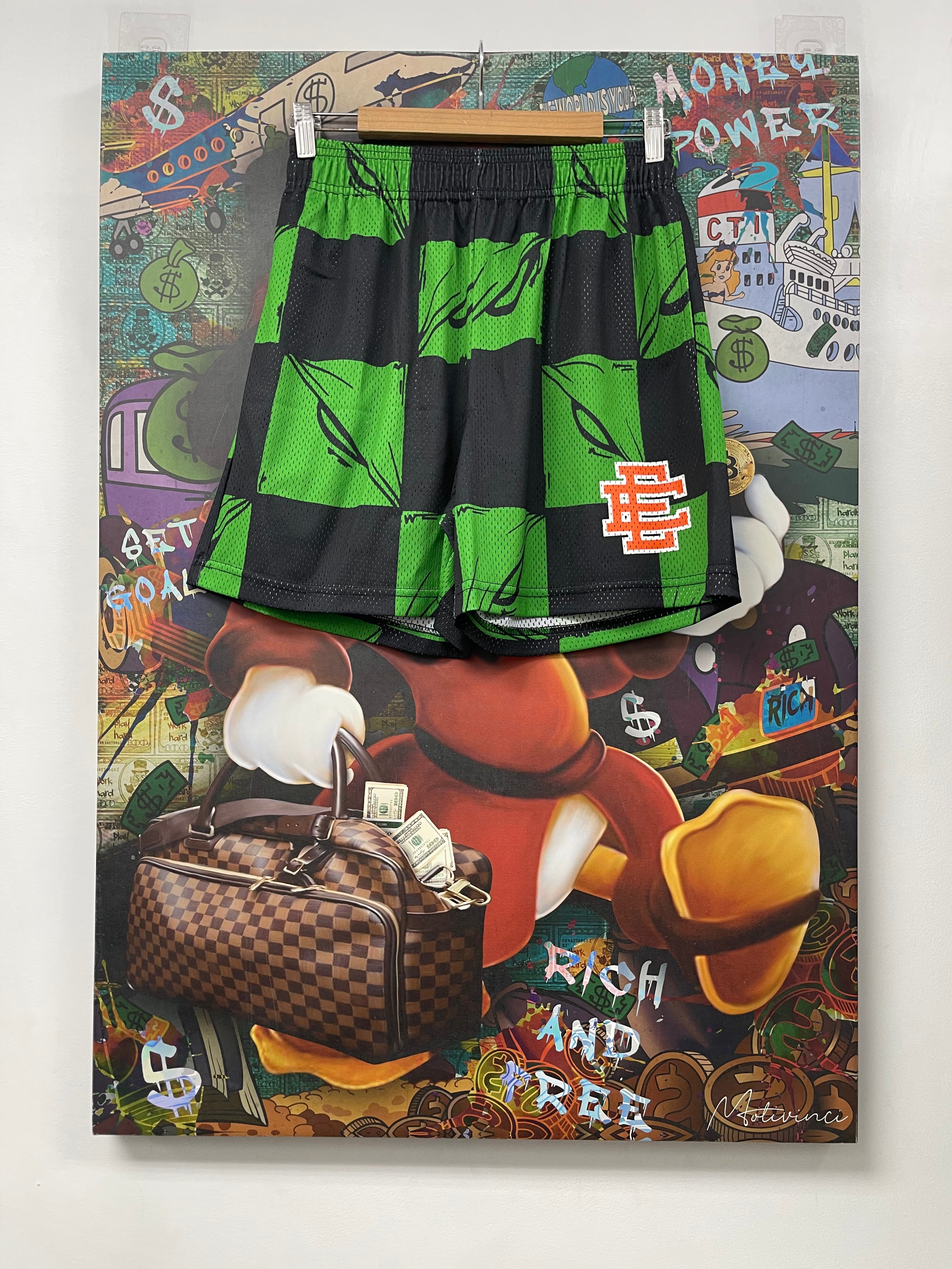 Eric Emanuel Matty Boy Green Orange 99 Eyes Shorts
