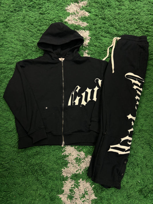 Godspeed Sweatsuit Black White  Used Medium