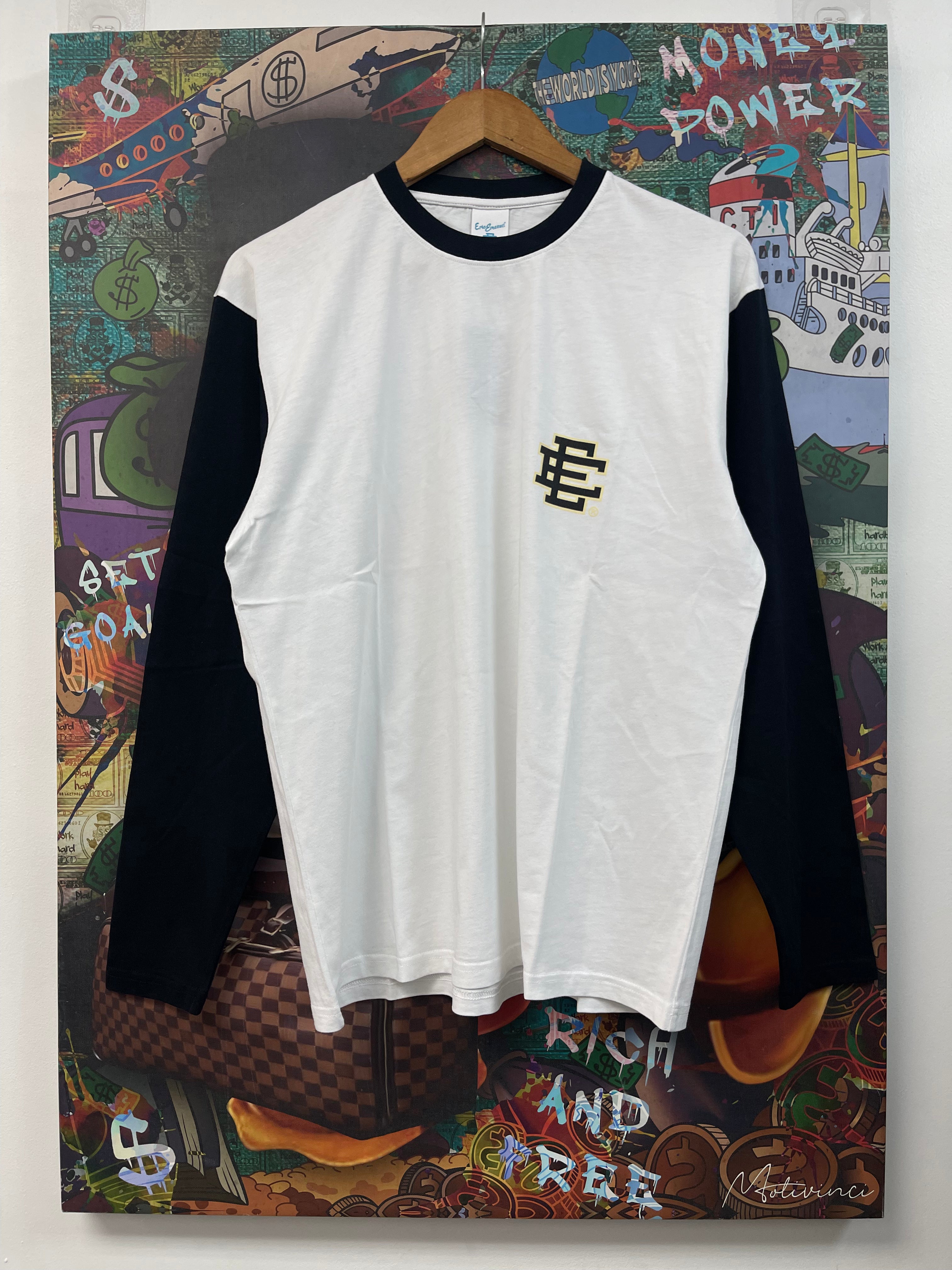 Eric Emanuel Black Yellow White Logo Long Sleeve