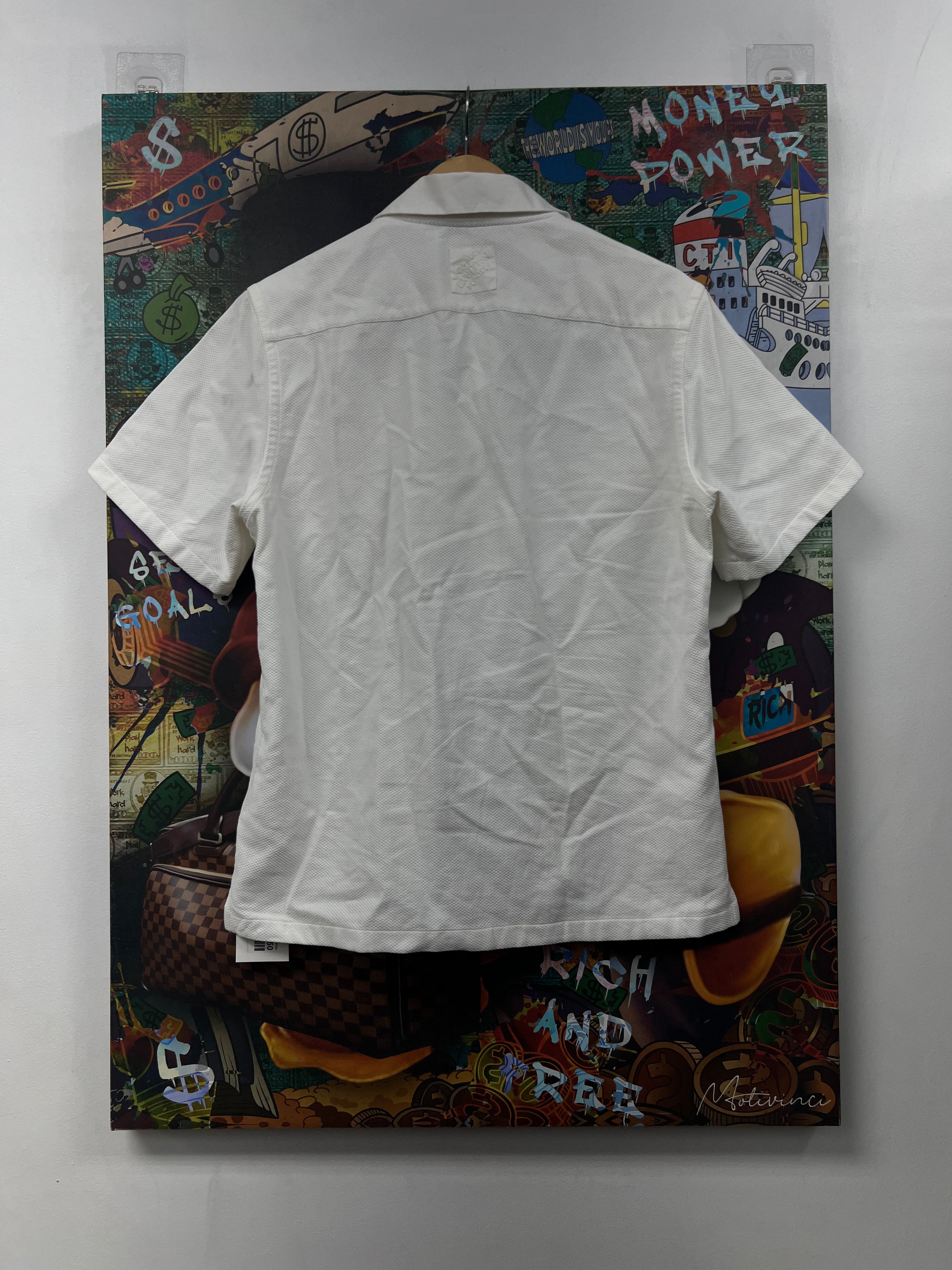 Louis Vuitton White Rhinestone Polo