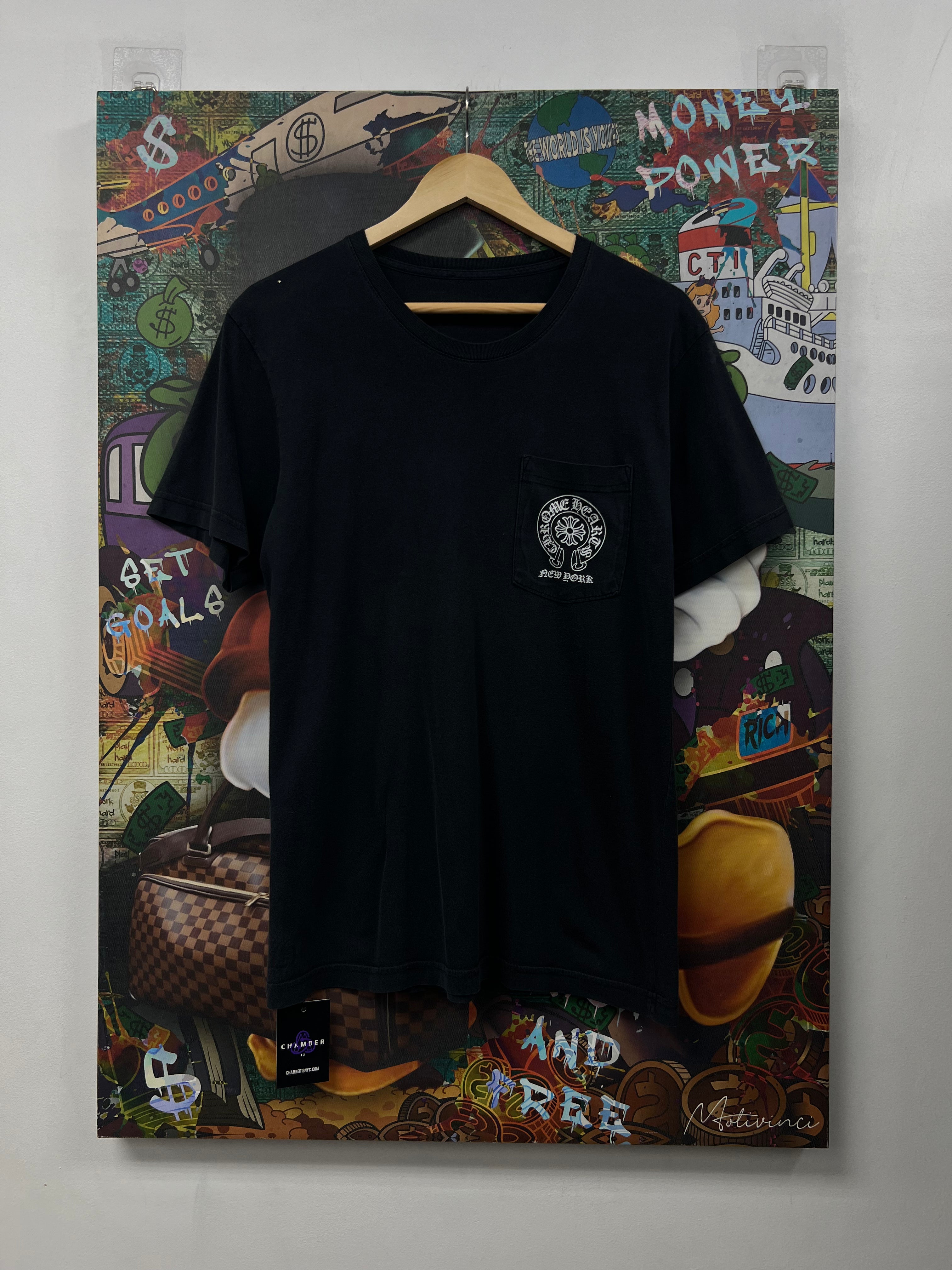 Chrome Hearts Black Horseshoe New York Tee