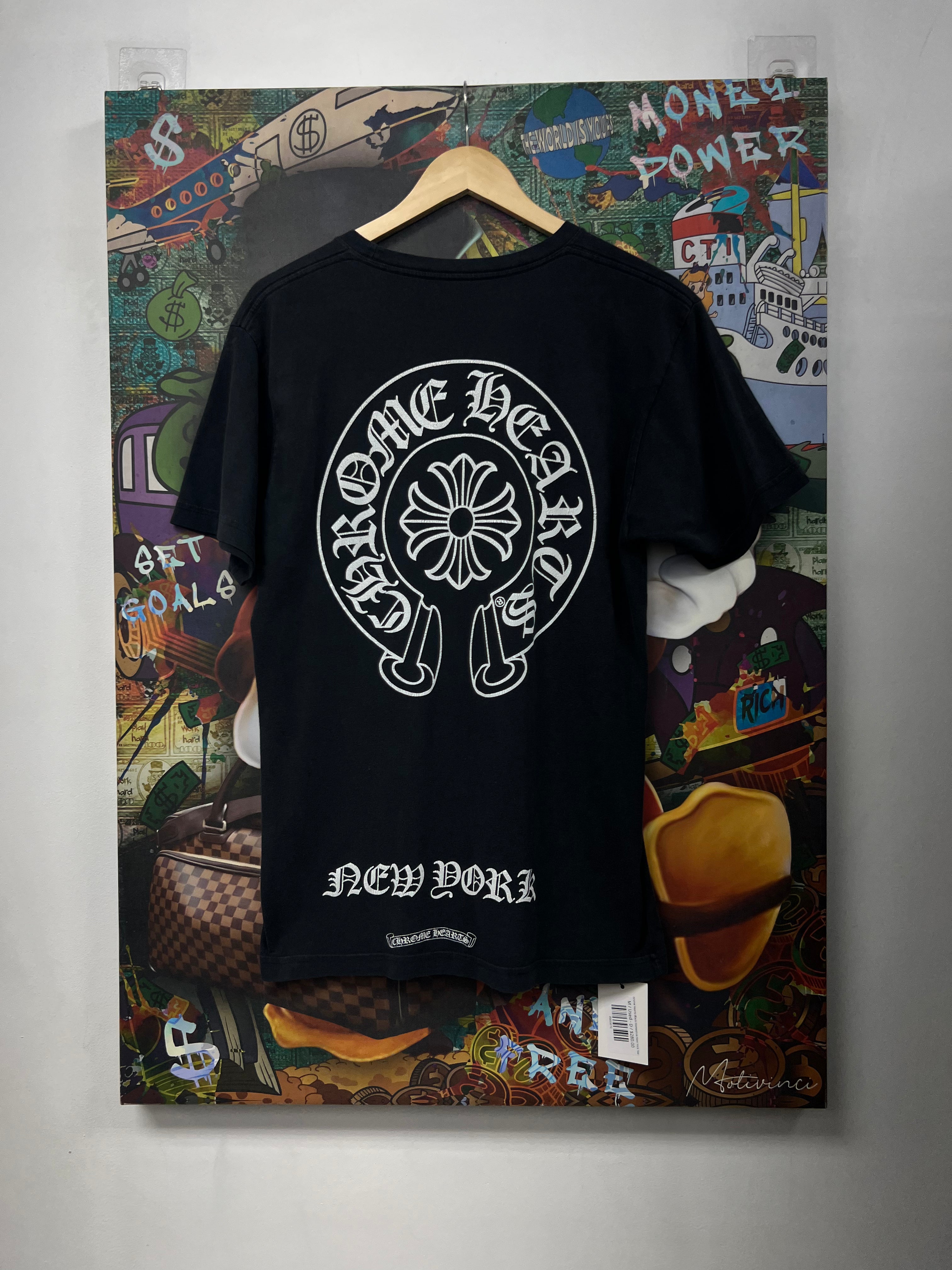 Chrome Hearts Black Horseshoe New York Tee