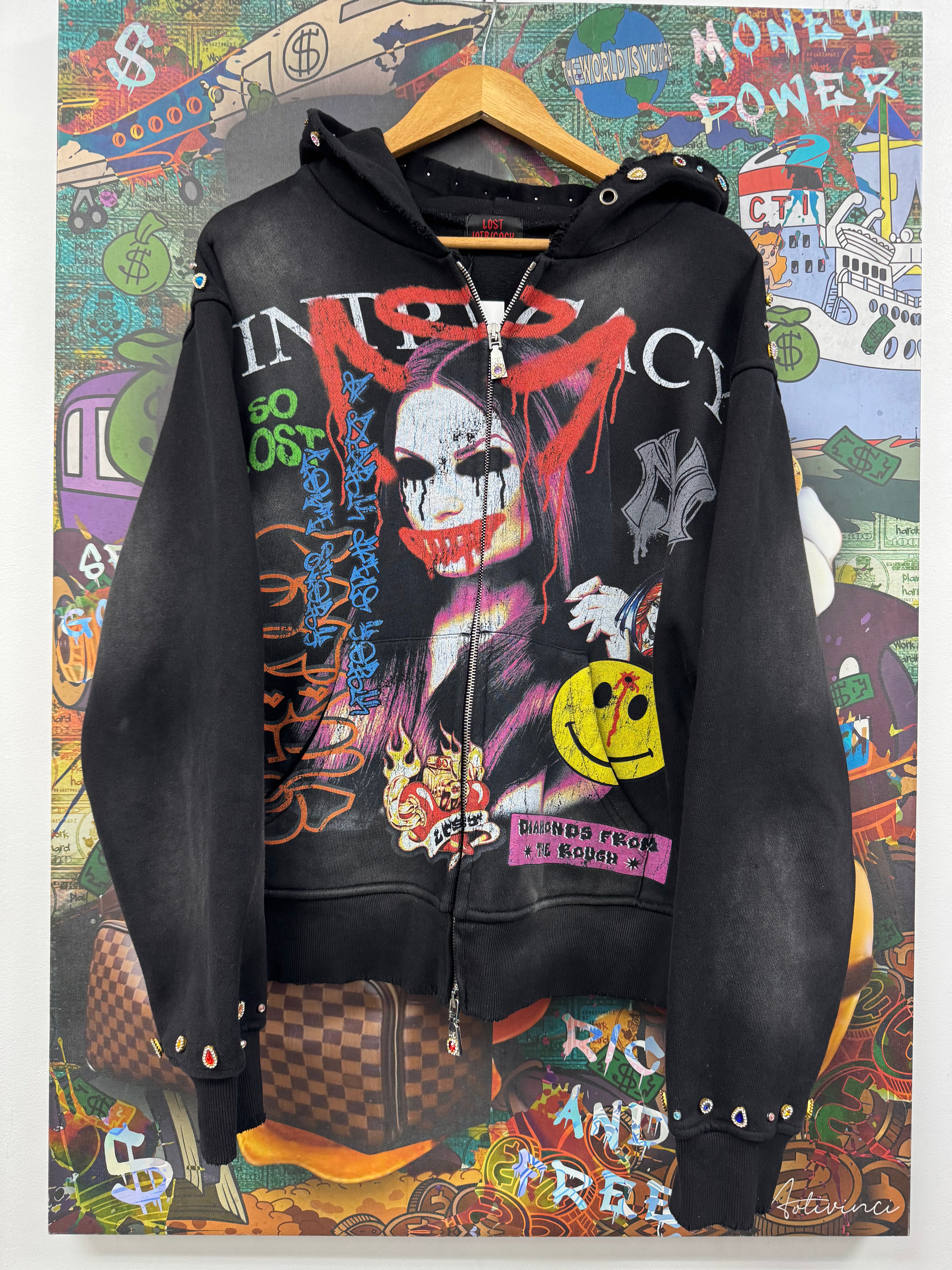 Lost Intricacy Black Paper Magazine Zip Up