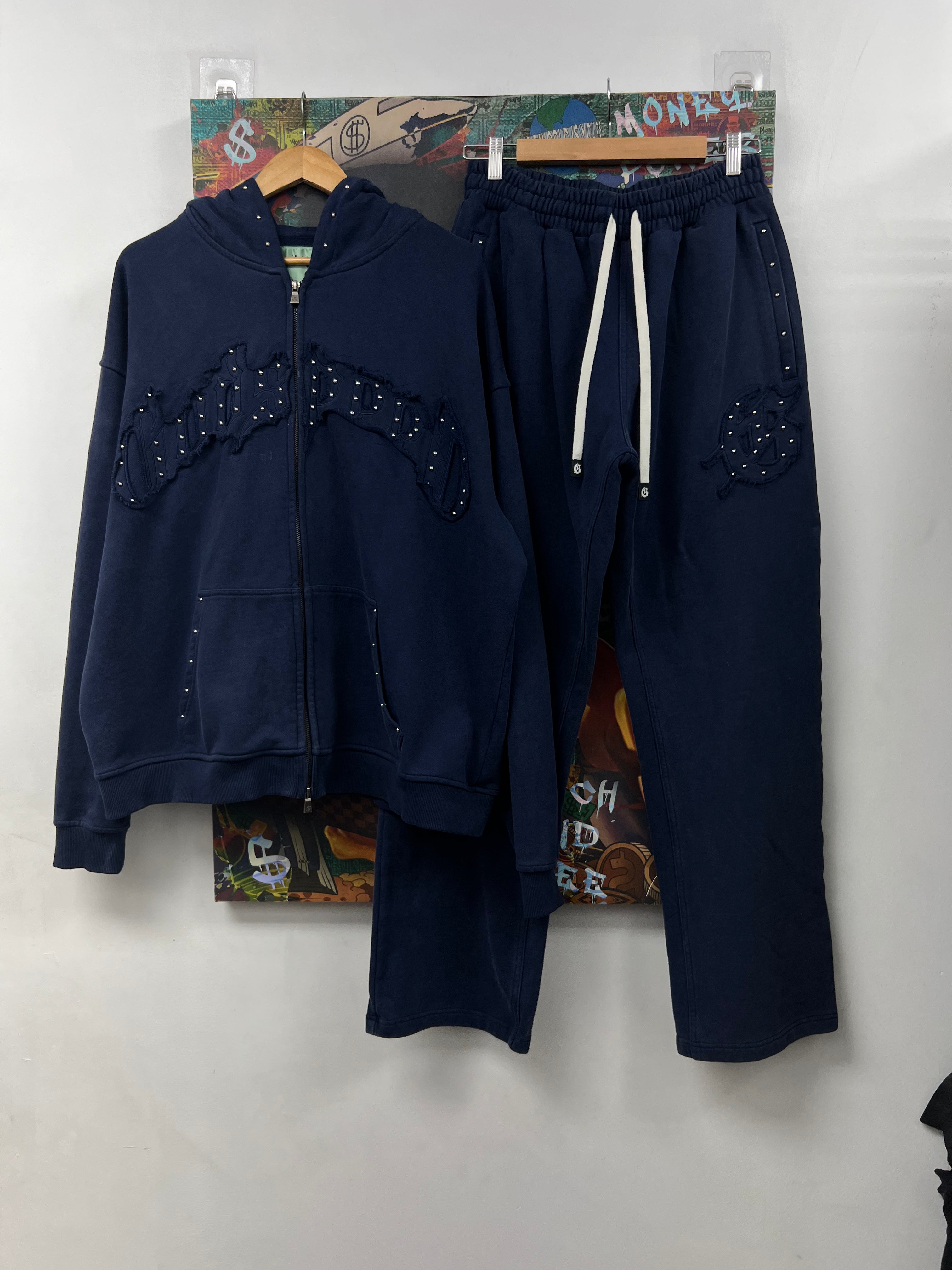 Godspeed Navy Studded Sweatsuit