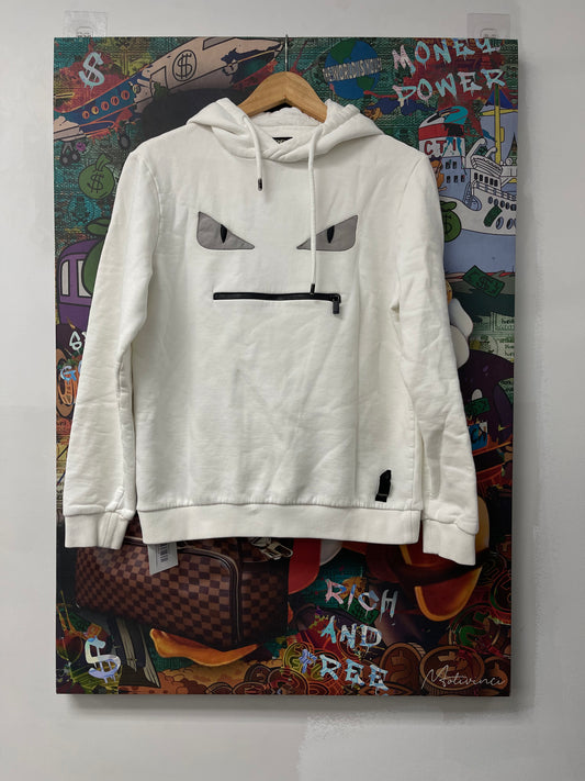 Fendi Hoodie White  Used Medium