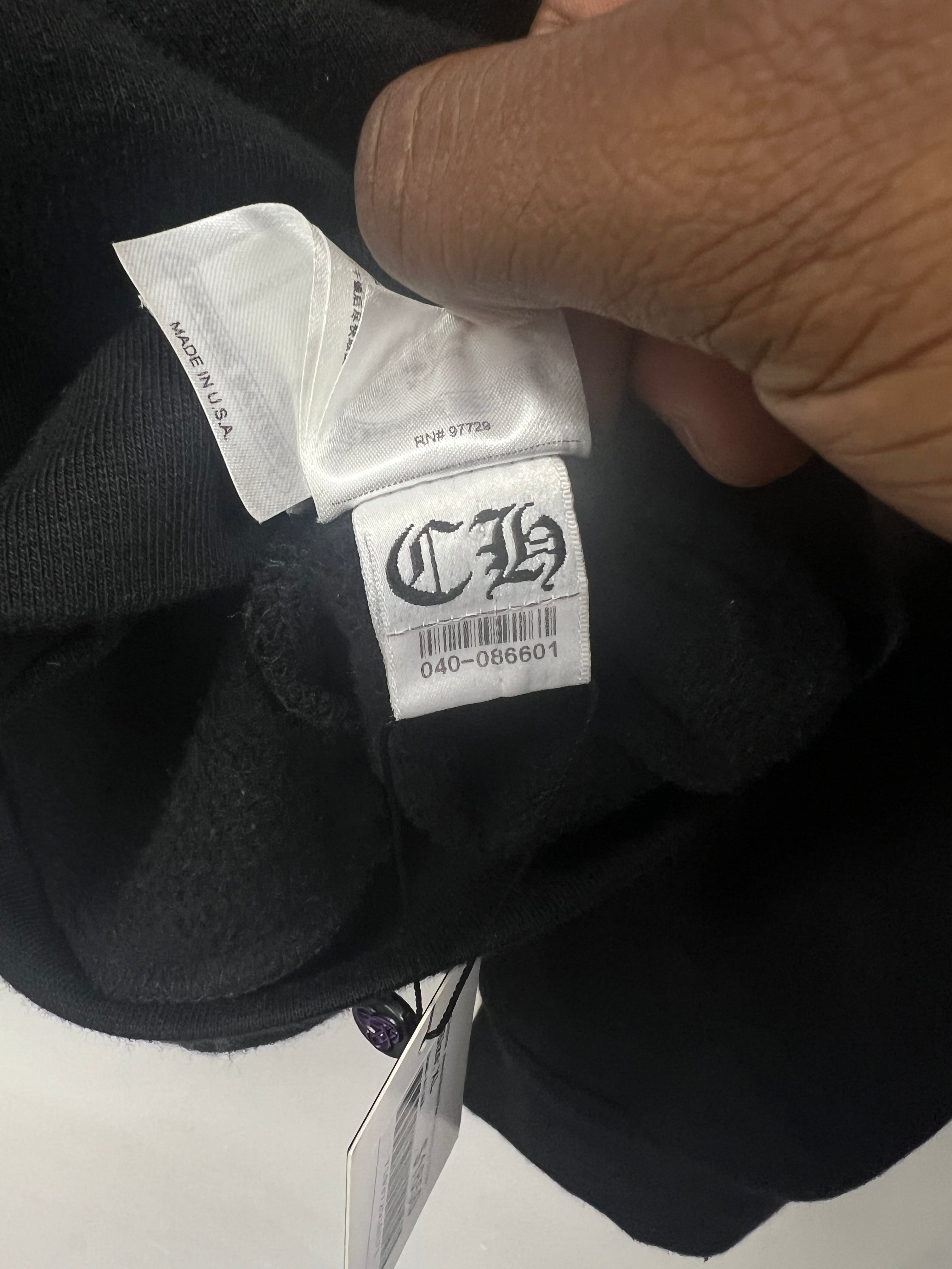 Chrome  Hearts Black Floral Horseshoe Zip Up