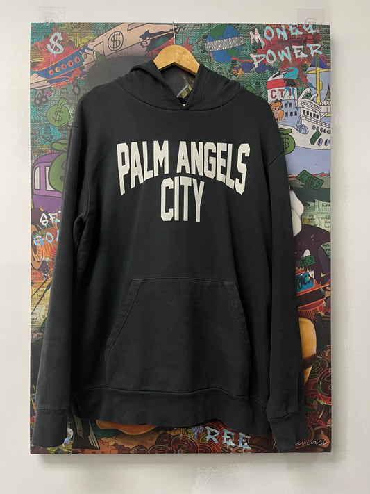 Palm Angels Grey City Hoodie  Used Xk
