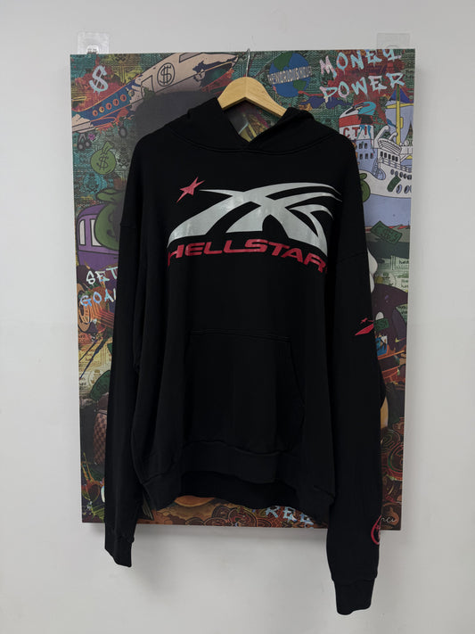 Hellstar Hoodie Sport Gel Black Red New Large N/A