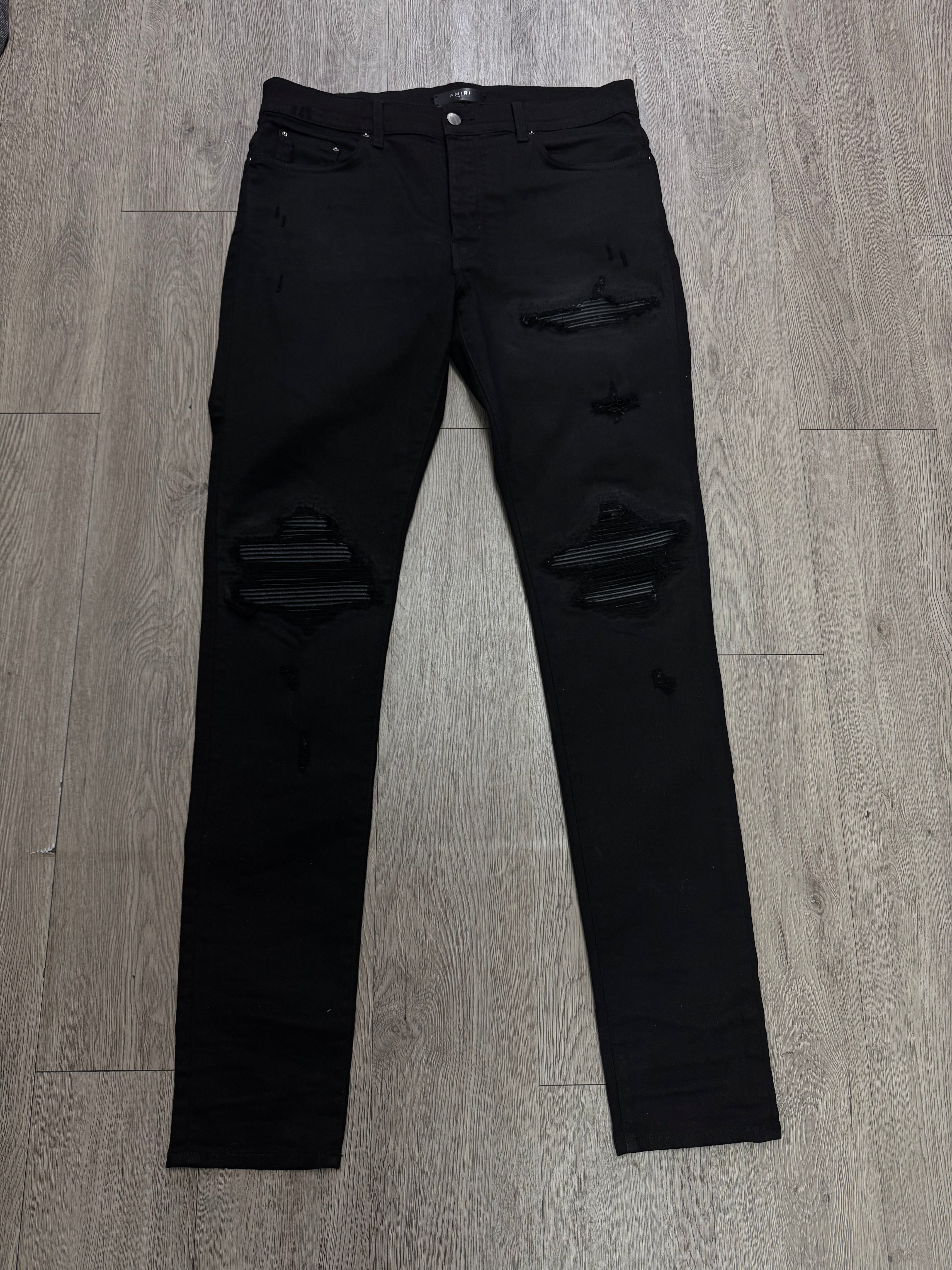 Amiri MX1 Black Black Patch Jeans