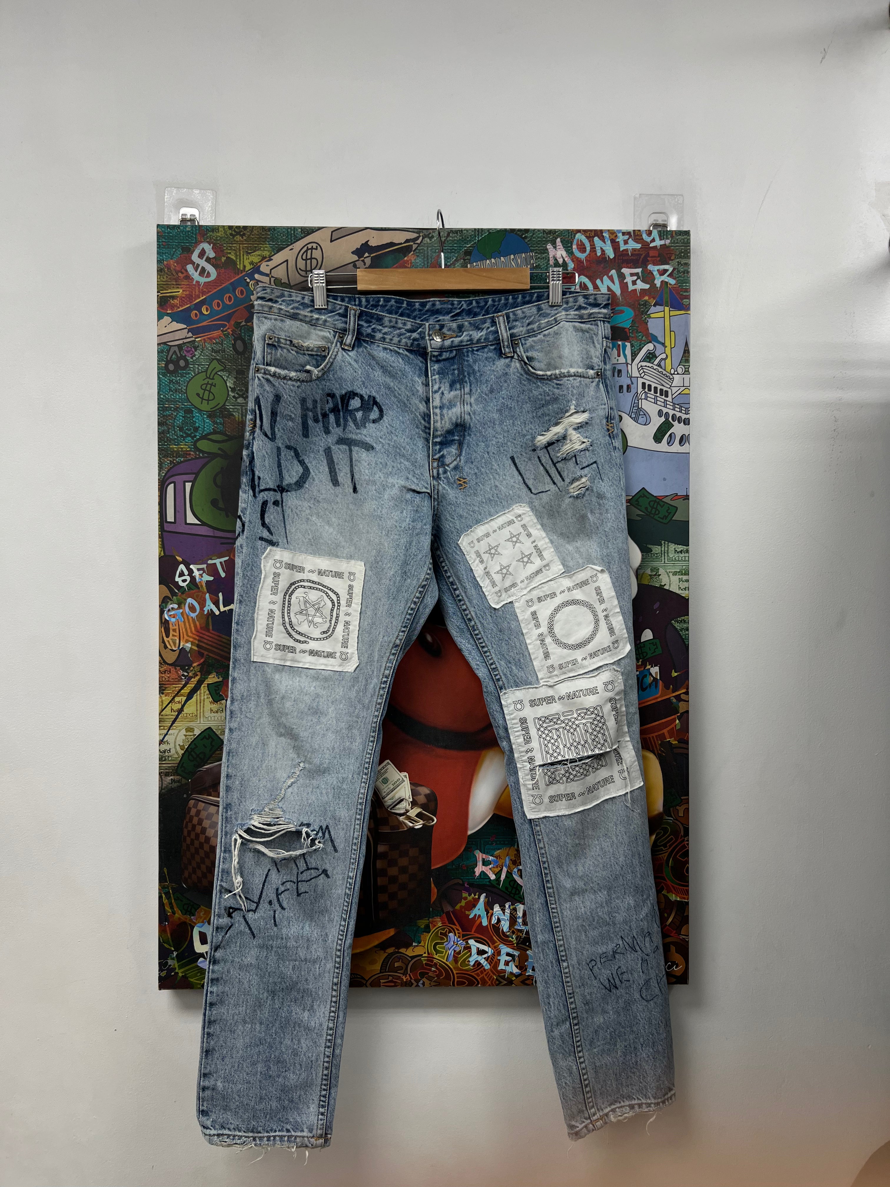 Ksubi Light Wash Patchwork Jeans