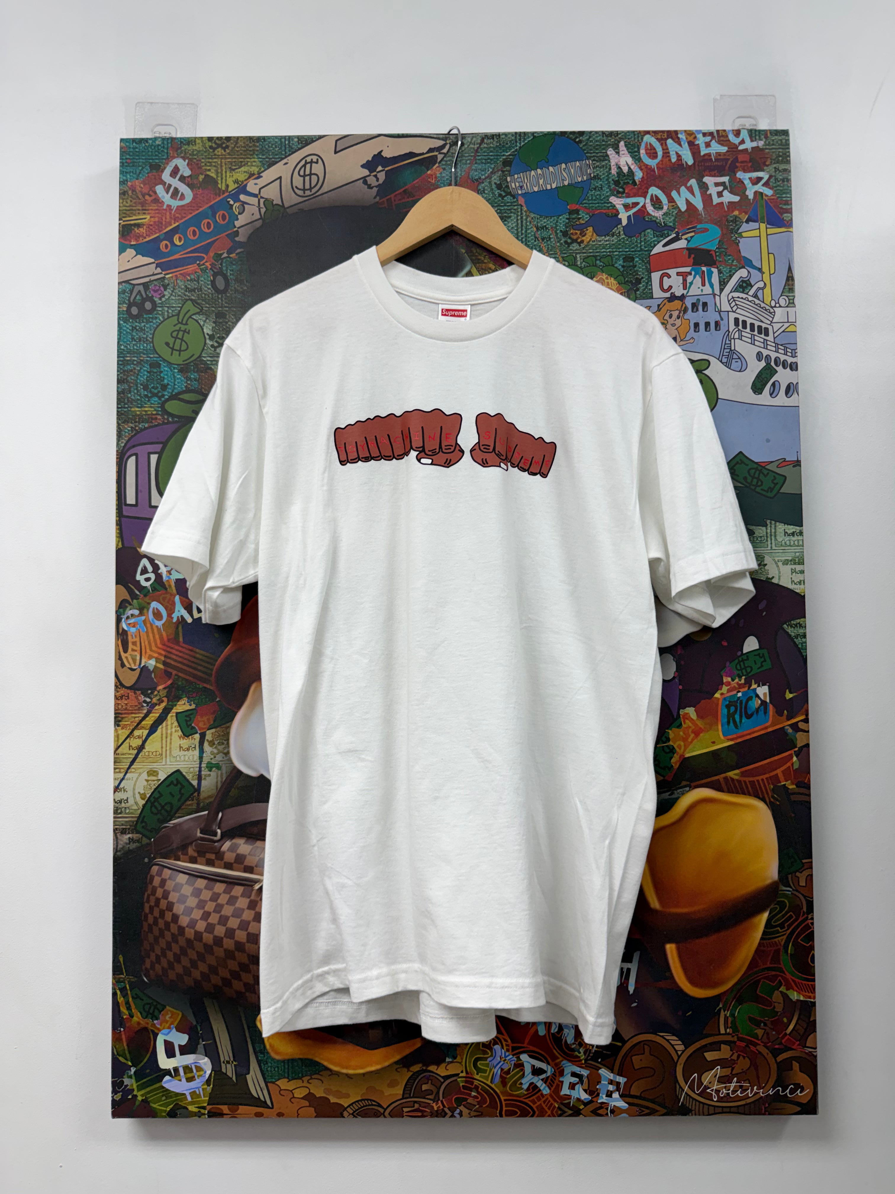 Supreme White Toy Machine Tee