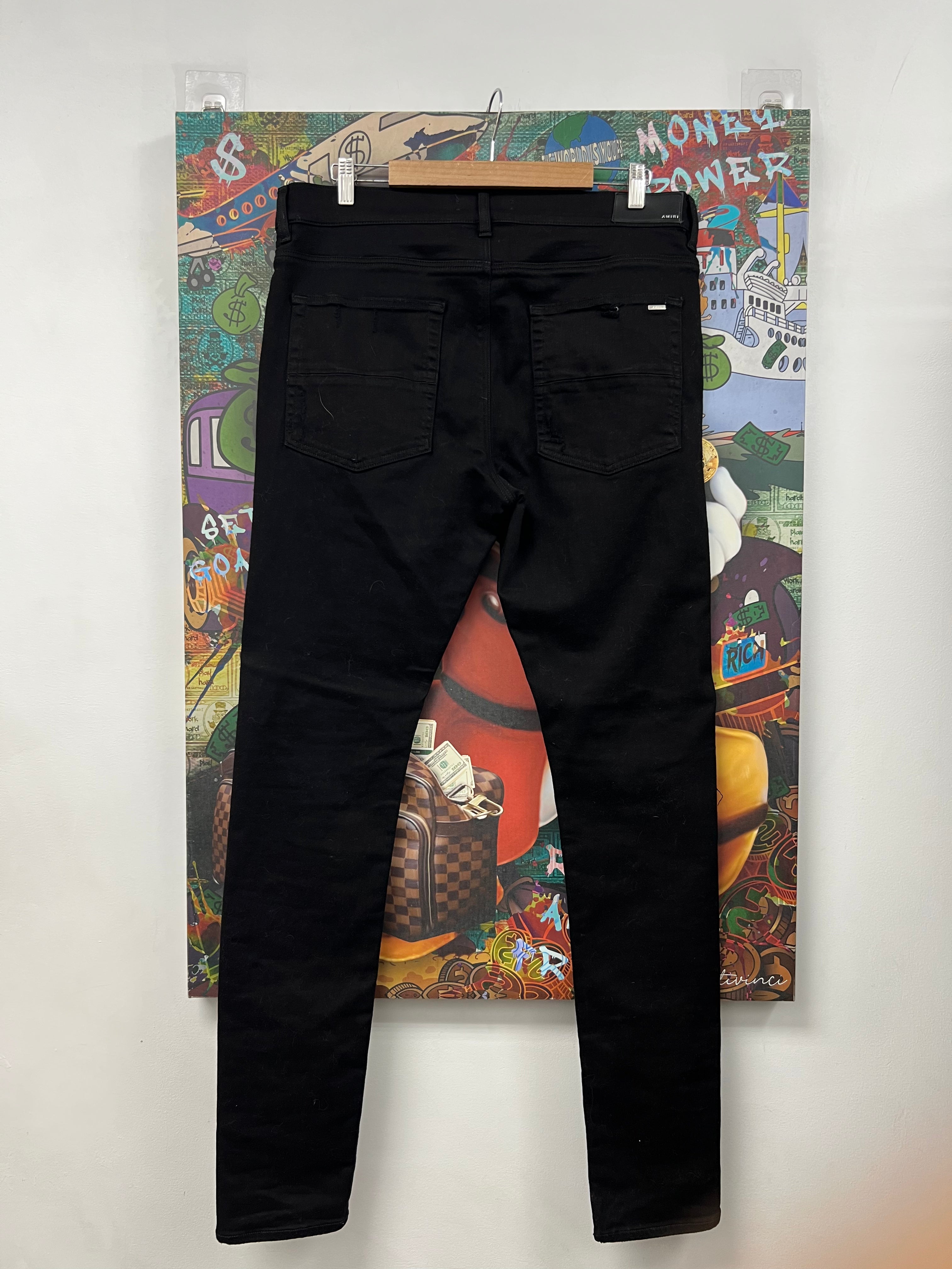 Amiri MX1 Black baby Blue Suede Tee