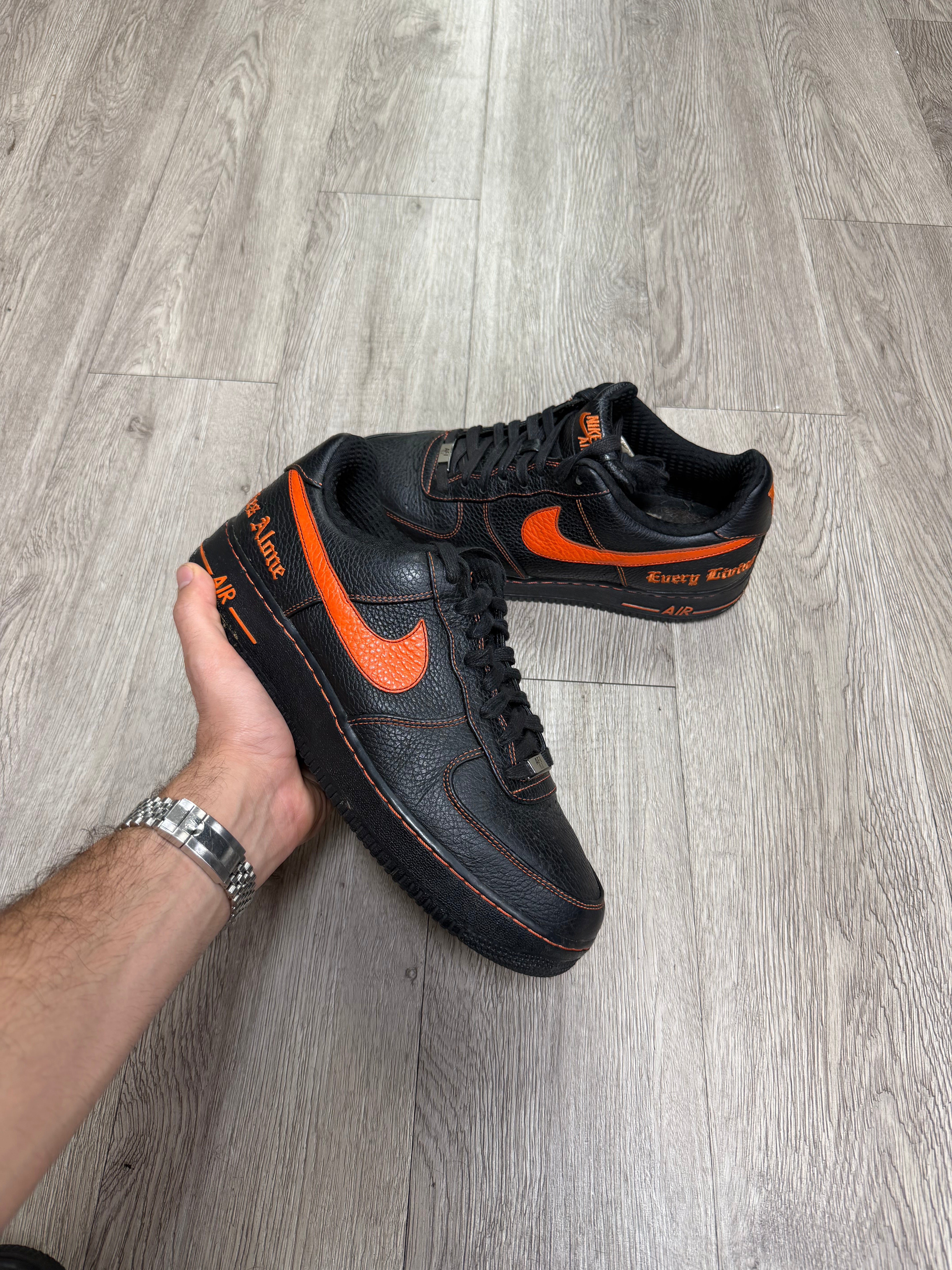 Nike x Vlone AF1 Black Orange Sneakers