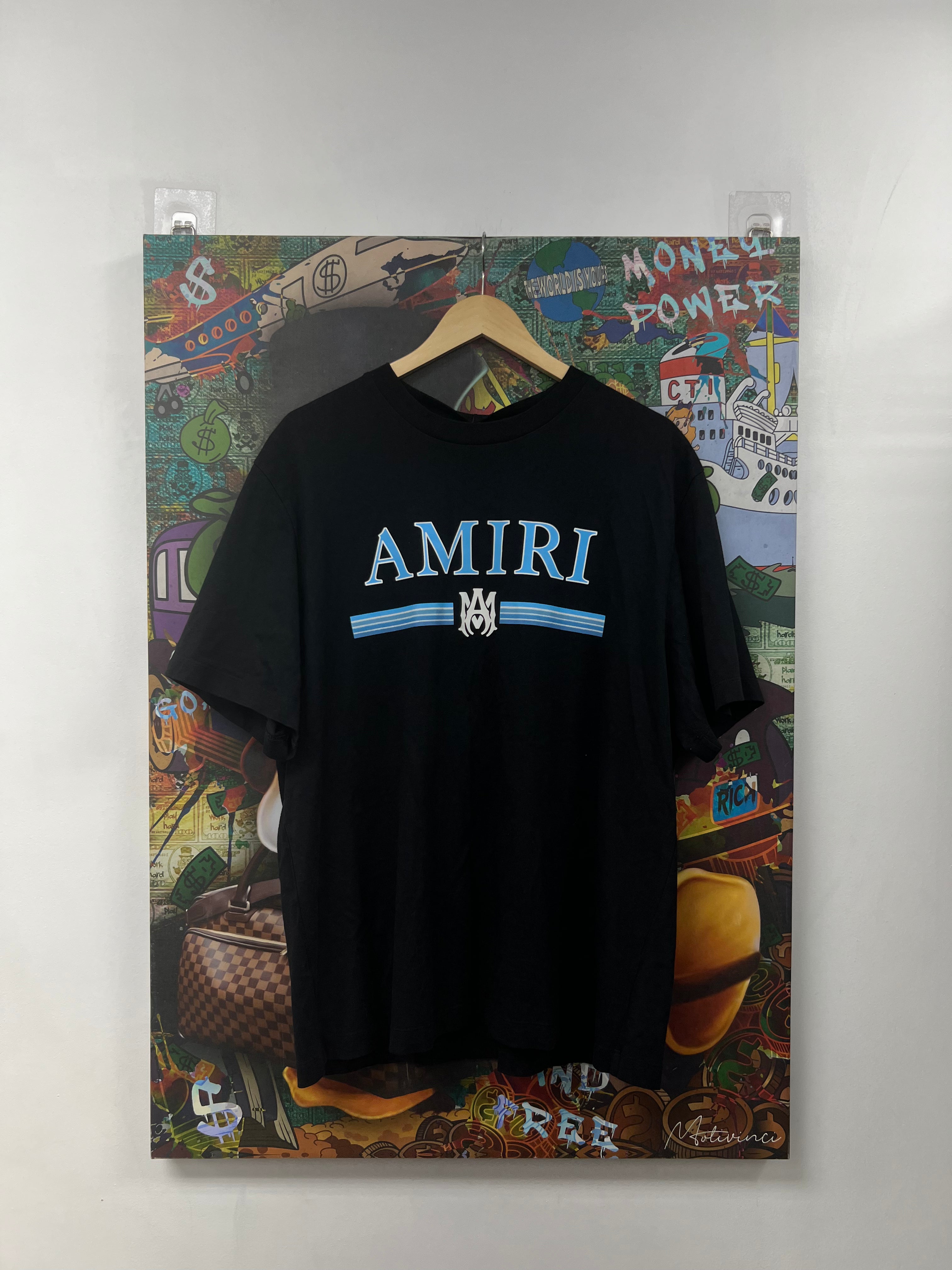 Amiri Black Blue MA Bar Logo Jeans