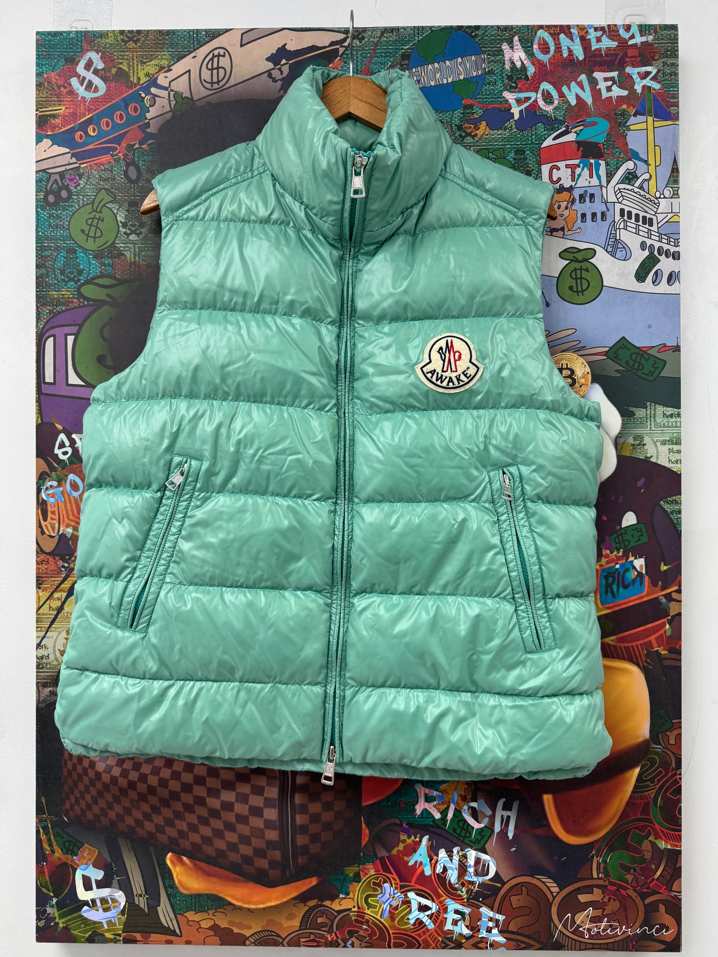 Moncler Awake Puffer Vest Mint Used 3 (Medium)